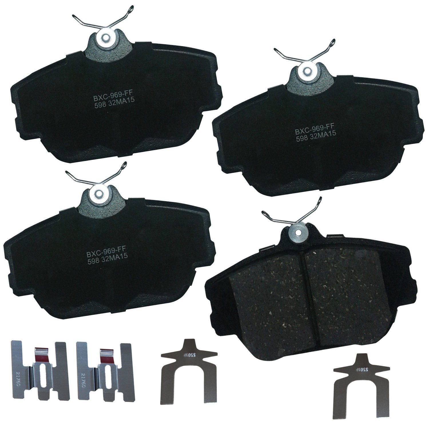 Bendix Premium Sbc598 Ceramic Front Brake Pads For Select Models Ford Sable, Taurus, Thunderbird, Lincoln Continental, Mark Viii