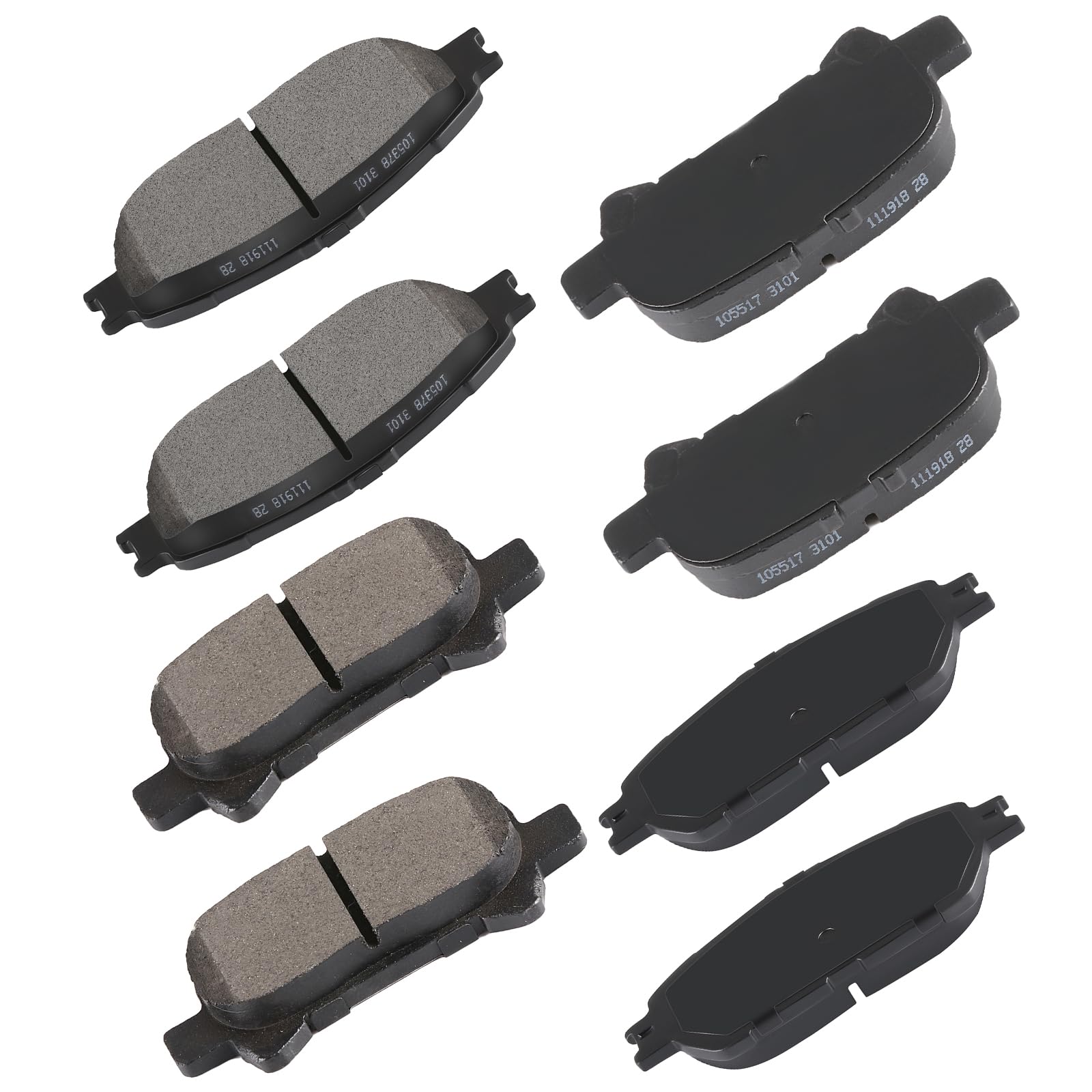 Cciyu D906 D828 Ceramic Front Rear Brake Pad Set Fit For 2005-2007 For Toyota Avalon,2005-2006 For Toyota For Camry,2004-2008 Fo