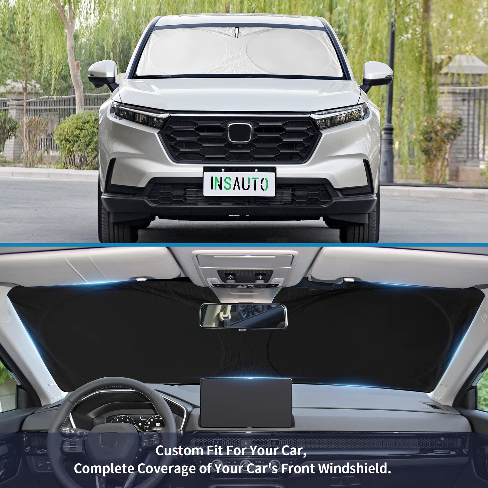 Sunshade For Honda Crv 2017-2022 Sun Shade Fit Hr-V Cr-V Lx Ex Ex-L, Sport Hybrid, Sport Touring Hybrid Suv Accessories Front Wi