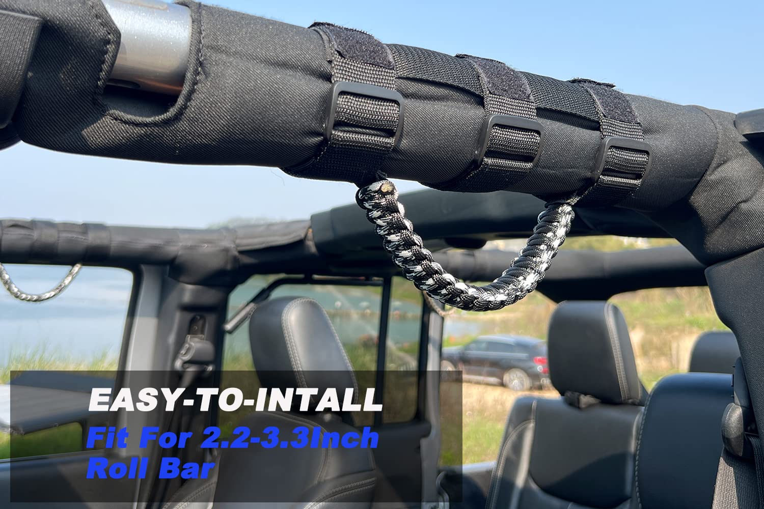 Rdfun 2 X Roll Bar Grab Handles Grip Handle For Jeep Wrangler Yj Tj Jk Jku Jl Jlu Sahara Rubicon X Sports Freedom & Unlimited 19