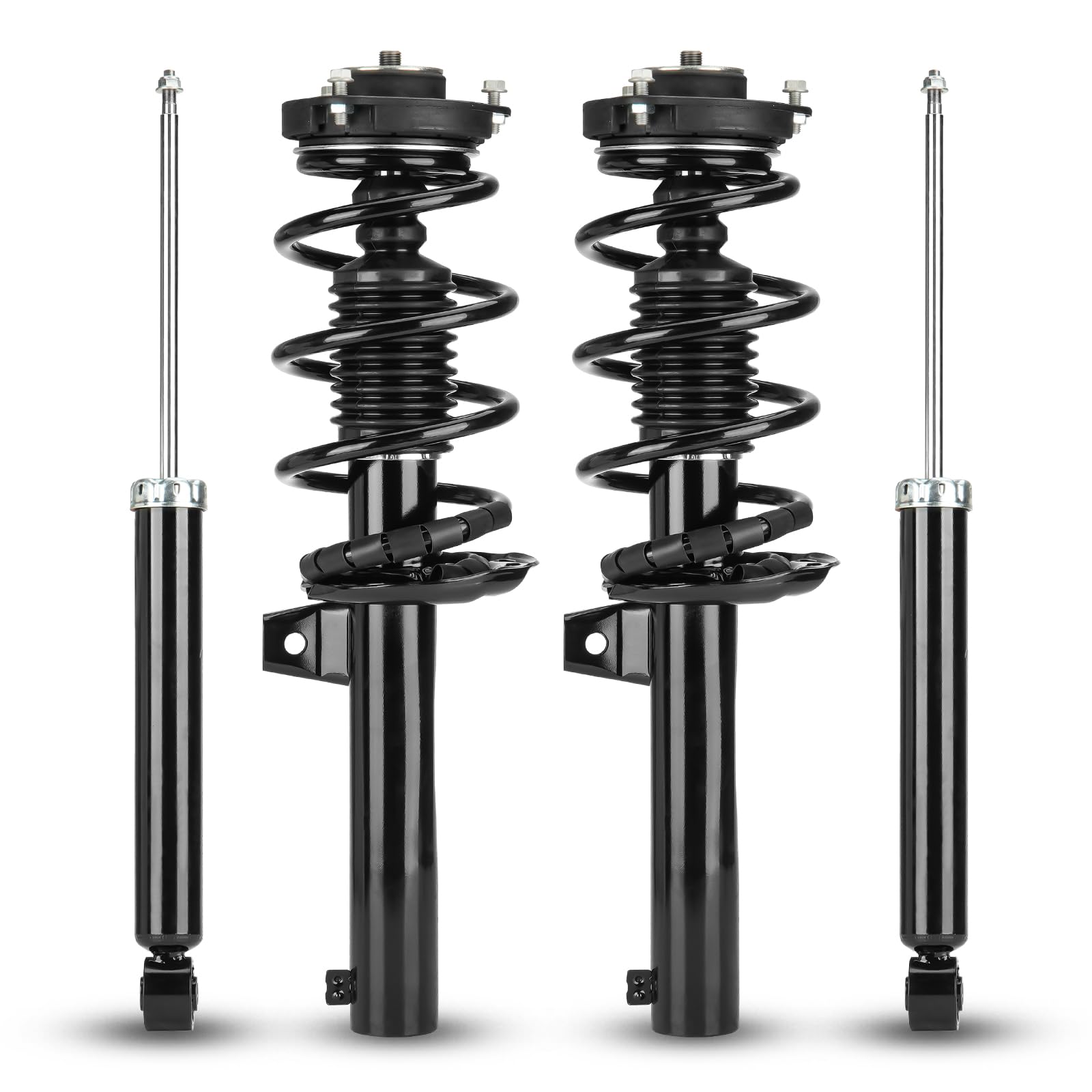 Front & Rear Struts w/Coil Springs for 2006-2013 Audi A3 Quattro / 2010-2014 Golf / 2005-2010 Jetta / 2006-2009 Passat Rabbit / 