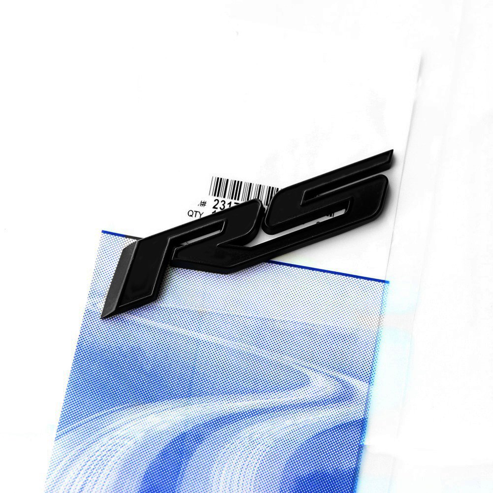 Yoaoo 1X Oem Black Rs Decal Emblem Badge 3D Allloy For Camaro Gm Series Matte Black