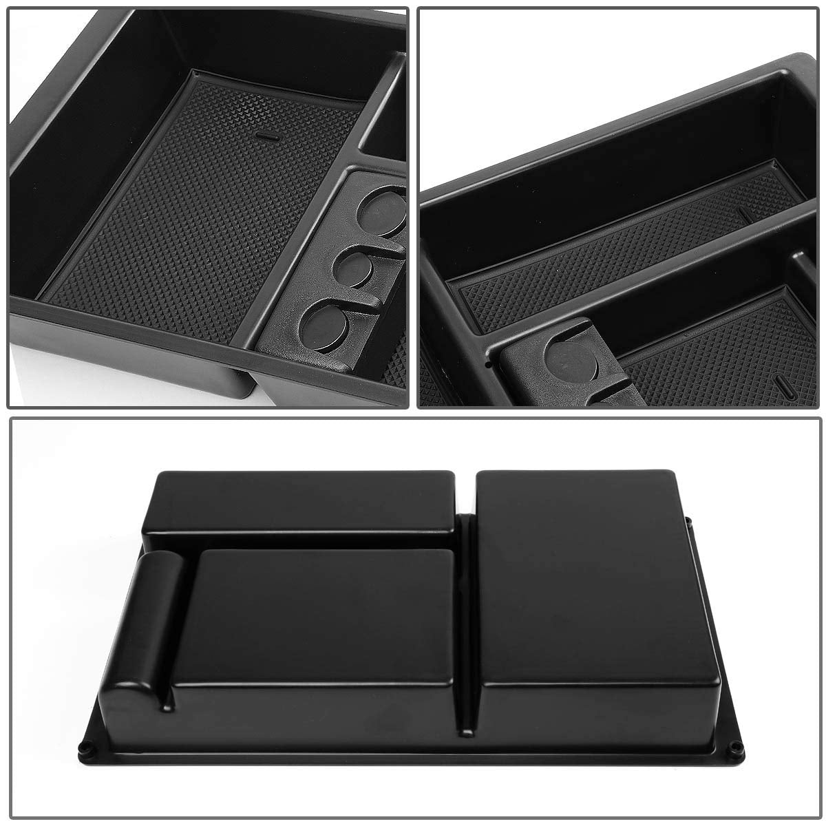 Dna Motoring Ztl-Y-0012 Center Console Armrest Organizer Tray (For 14-18 Silverado/Sierra), 1 Pack,Black