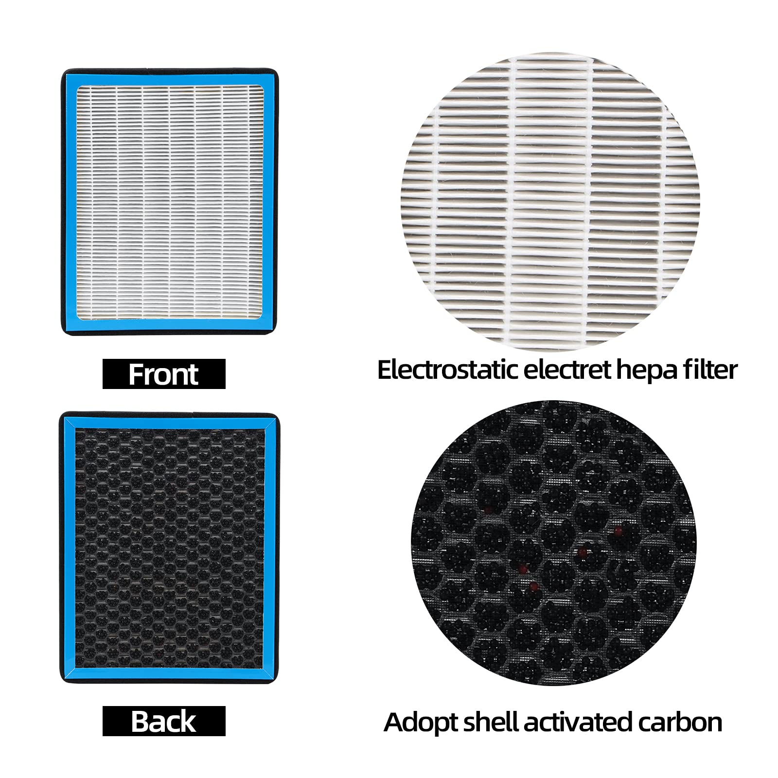 CF12150 Cabin Air Filter, Replacement FL3Z19N619A with Activated Carbon Compatible with FORD Expedition/F150/F250/F350/F450/F550