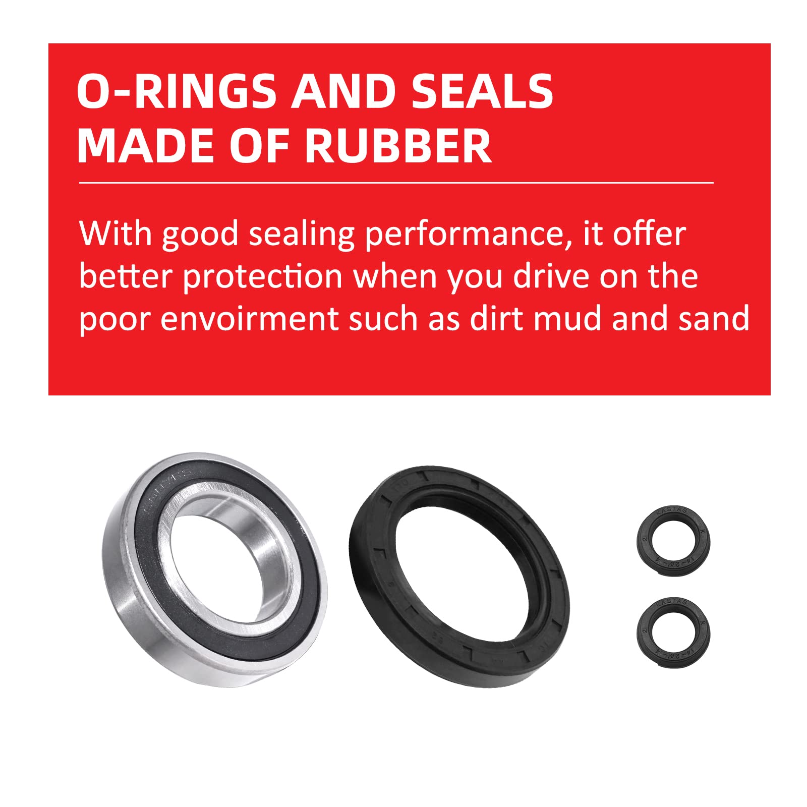 JAVIK Rear Brake Backing Plate with Bearing Seals Spring Kit for Honda Fourtrax 300 TRX300 TRX300FW 1988-2000, Steel Material
