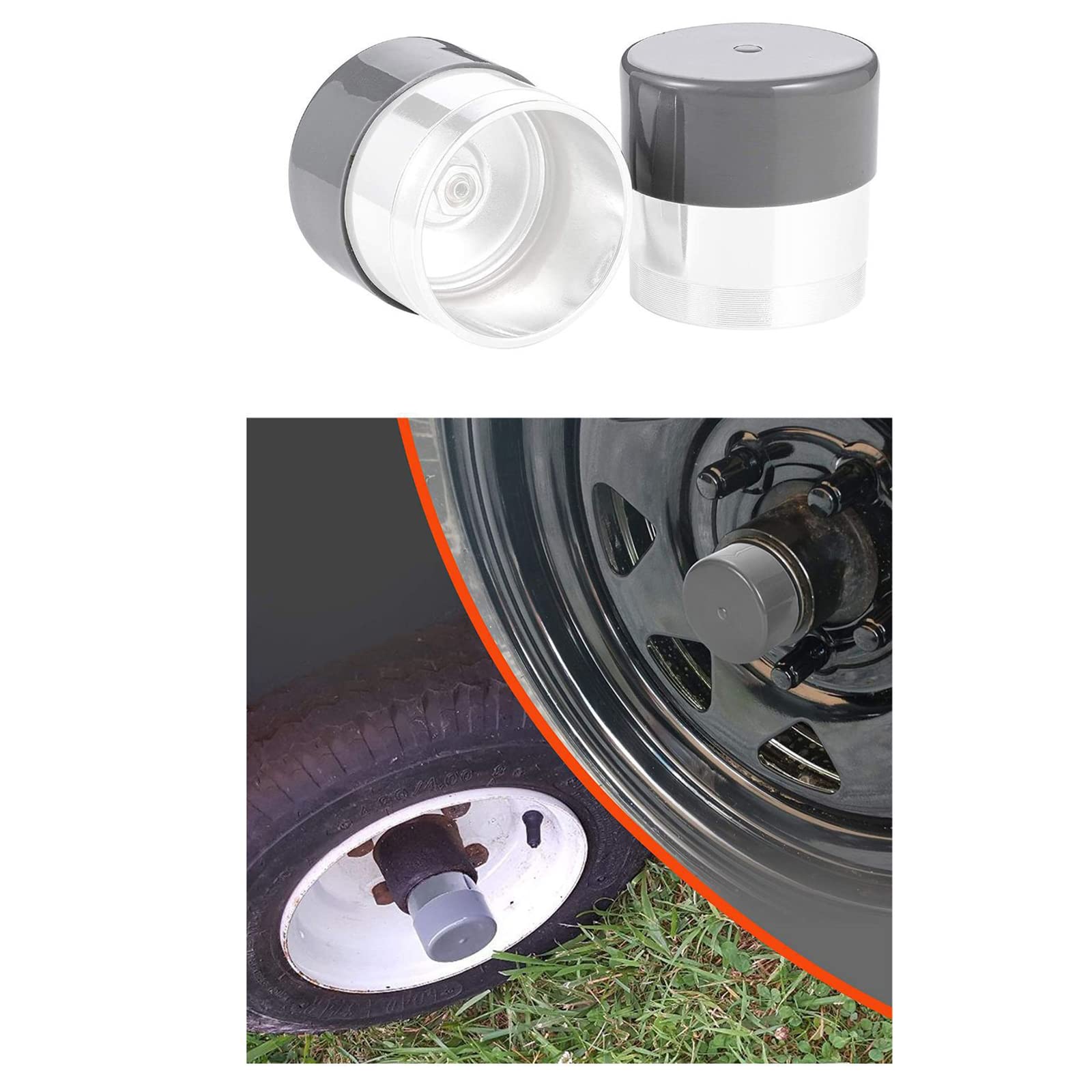 Fdxgyh 2 Pcs 1.98-Inch Bearing Bars Cover Bearing Rubber Caps Trailer Wheel Hub Dust Covers Replacement Bearing Protector
