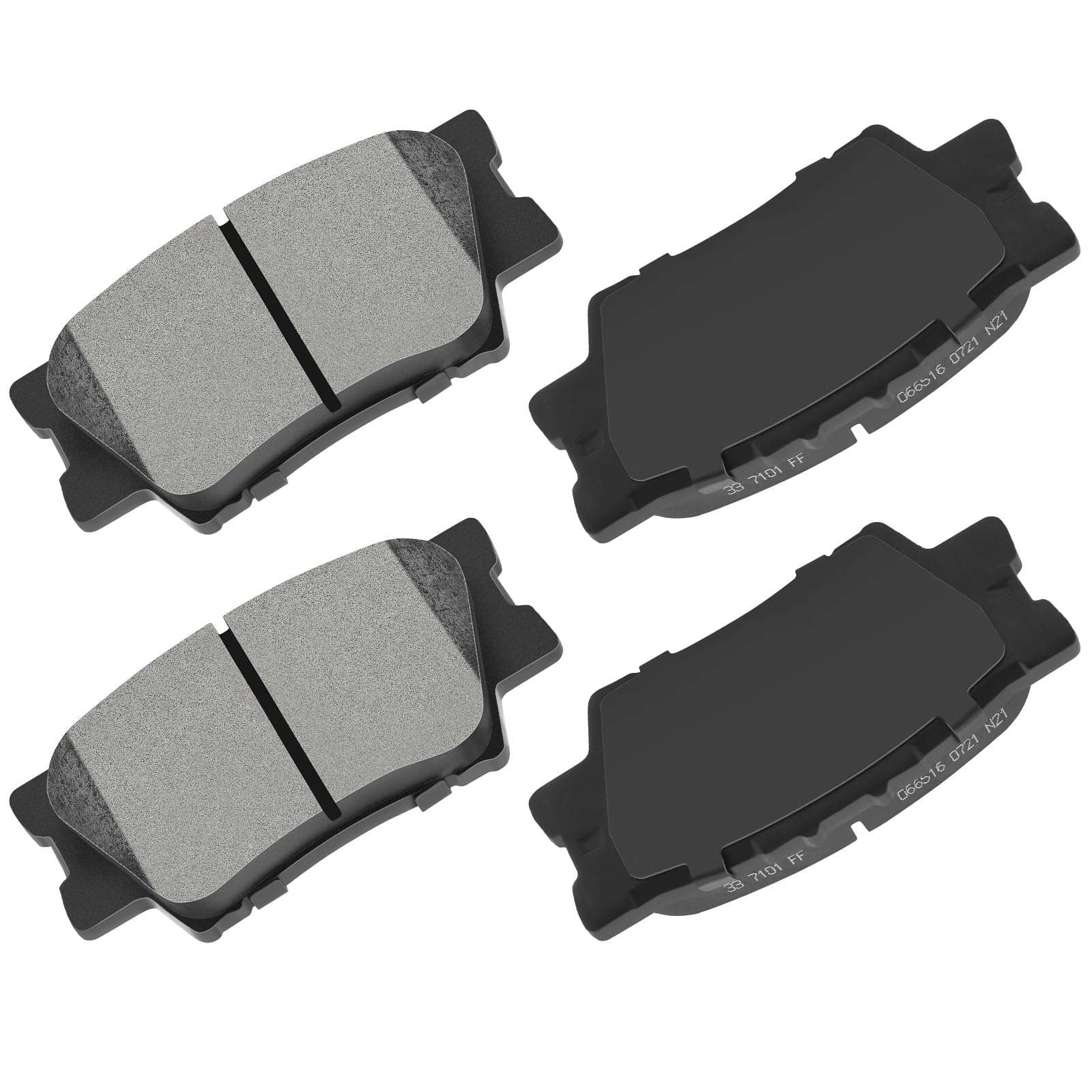 Cciyu D1212 Rear Ceramic Brake Pads Fit For Lexus Es300H,Es350,Hs250H,09-10 For Pontiac Vibe,08-18 For Toyota Avalon,07- For Toy