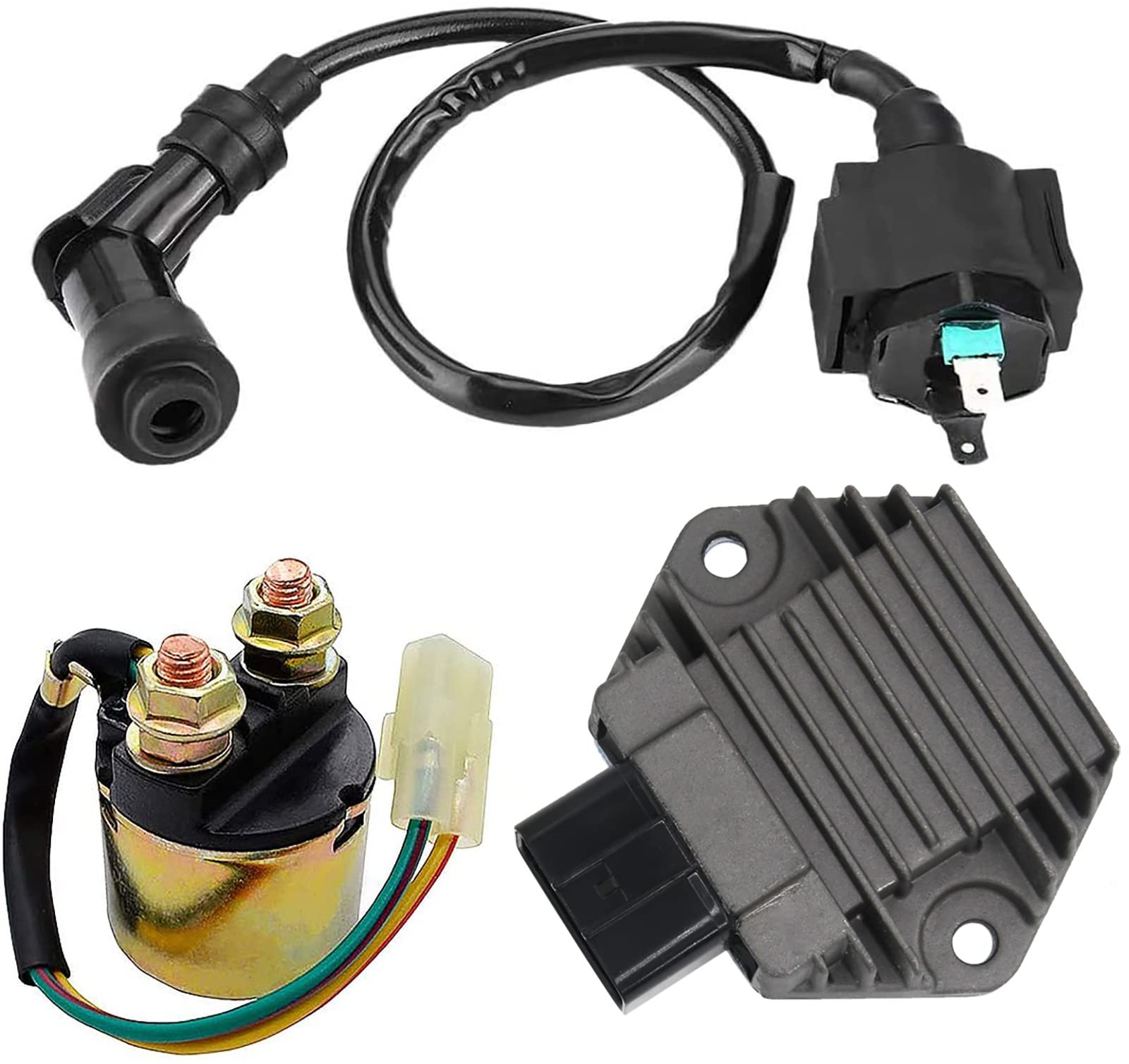 Voltage Regulator Rectifier,Starter Solenoid Relay And Ignition Coil For Honda 350 Trx350Fe Trx350Fm Trx350Te Trx350Tm Trx450 Tr