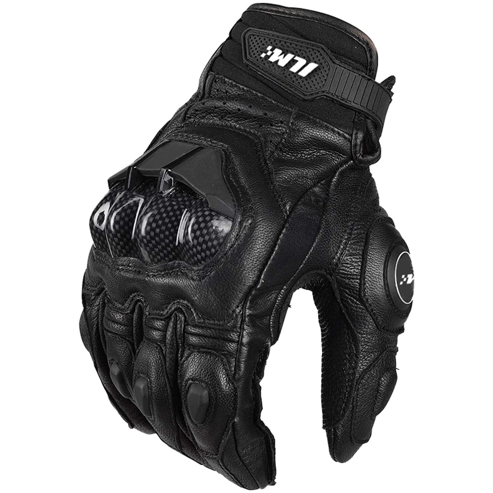 Ilm Air Flow Leather Motorcycle Gloves Touchscreen For Men And Women Model-Grc01 (Xl, Black)