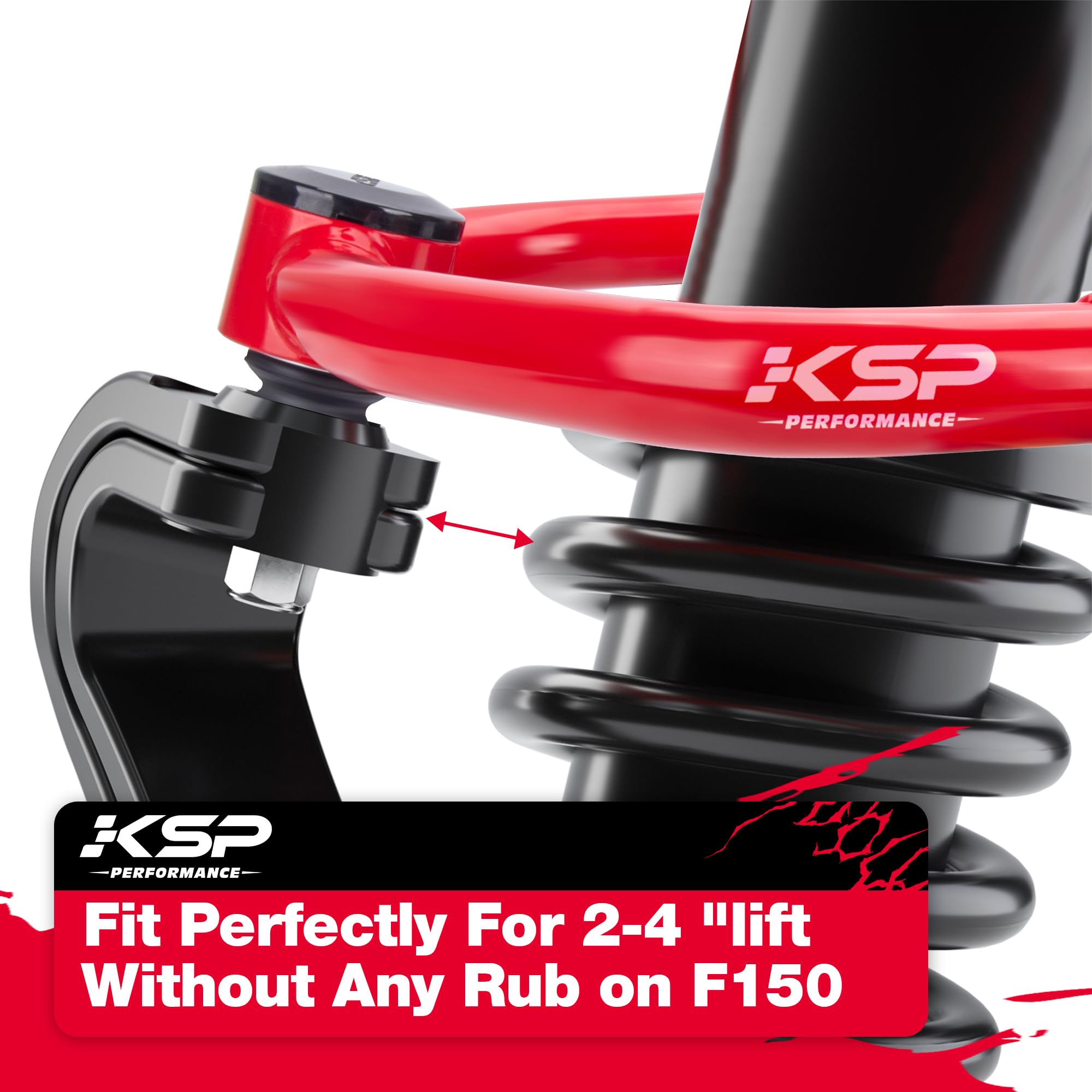 Ksp 2-4'' Upper Control Arm For F150 2004-2020, Aftermarket Control Arm Replacement Factory/Stock Arm, Iron Steel Welding Swing
