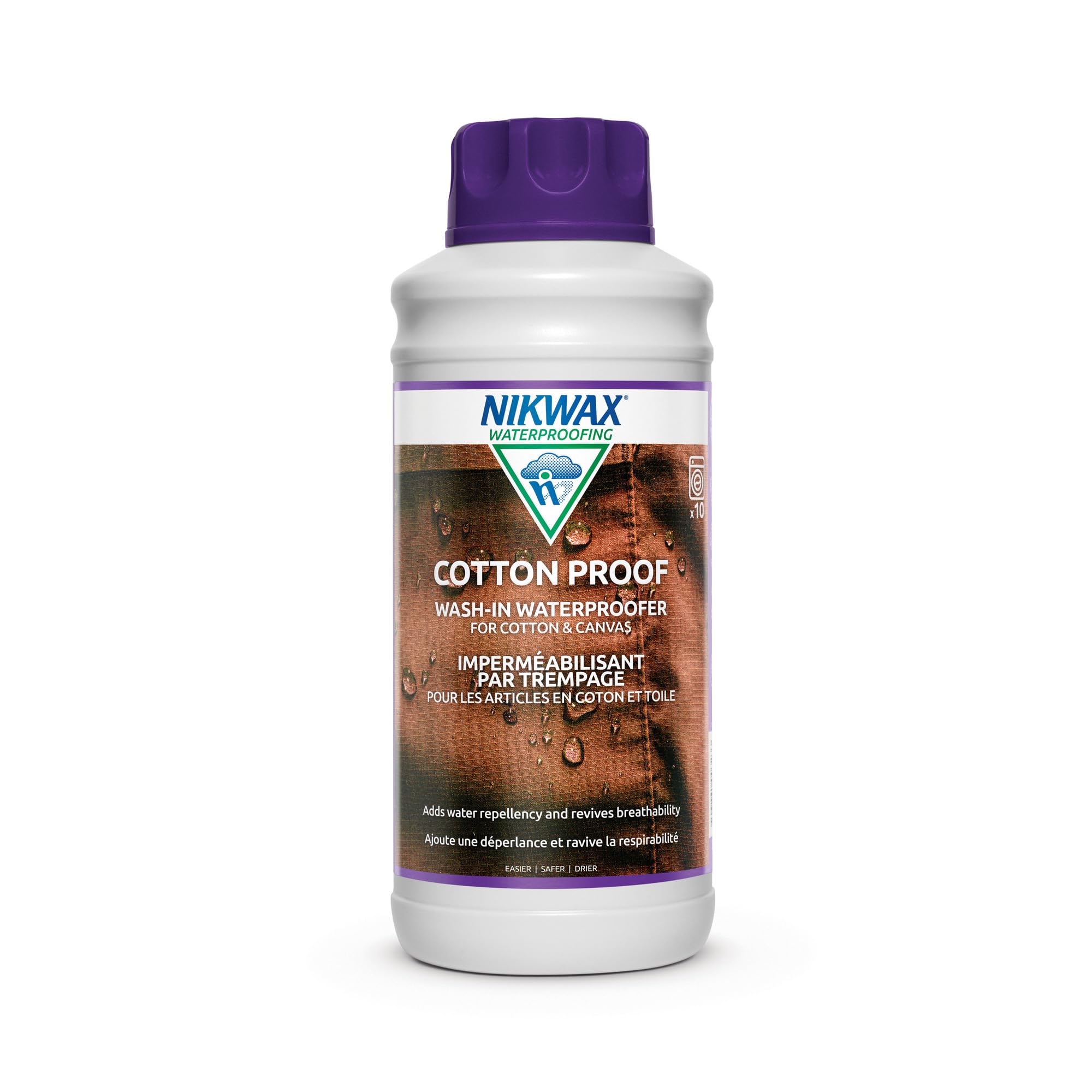 Nikwax Cotton Proof, 1000Ml, Waterproofing For Cotton, Polycotton, And Canvas, Adds Water Repellency