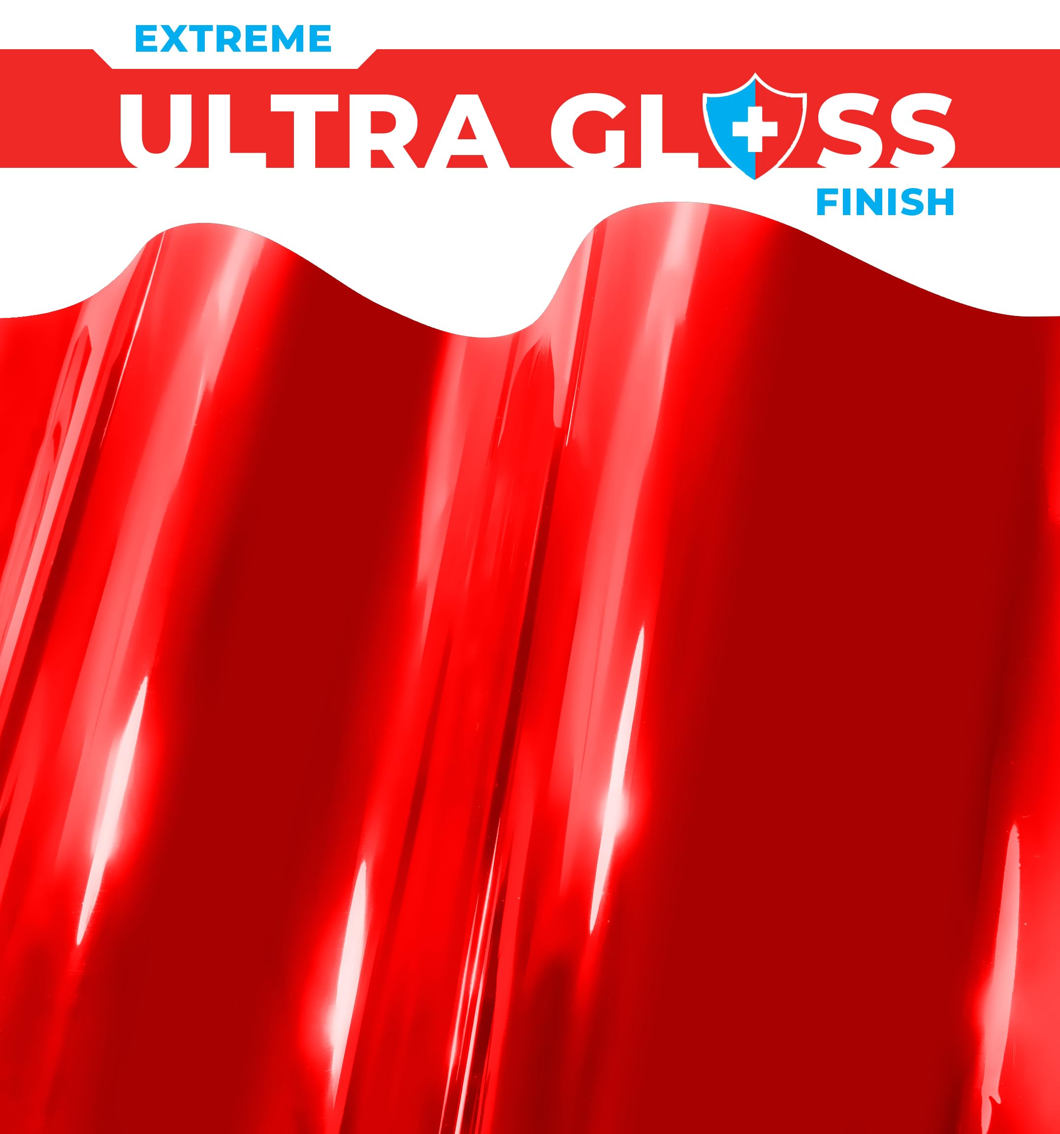 Colorfusion Ppf By Vvivid, Gloss Ultra Red Dry Apply Ppf Vinyl Car Wrap Roll 20Ft X 5Ft