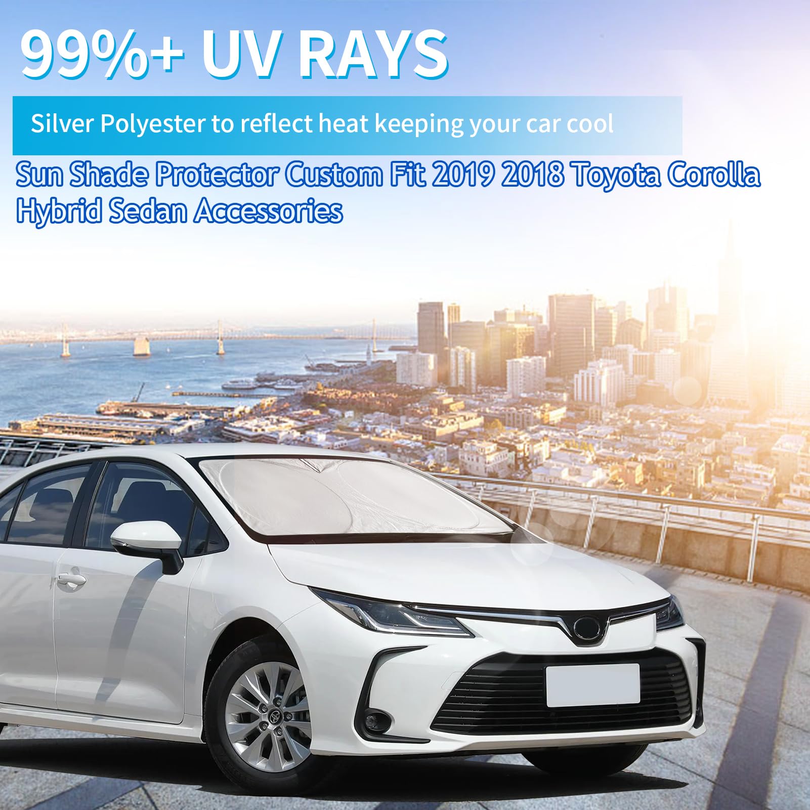 For Toyota Corolla 2023 Windshield Sun Shade, Front Sunshade For 2022 Corolla Prius Yaris Sienna Toyota C-Hr 2018-2024 Vehicle S