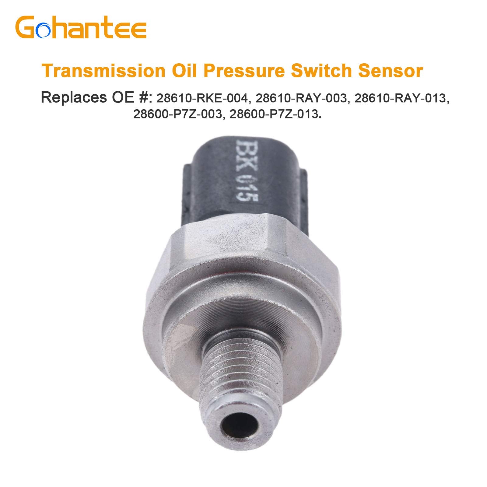 gohantee Transmission Oil Pressure Switch 28610-RKE-004 for Honda Accord, Odyssey, CR-V, Black, Replacement for 28610-RAY-003, 28610-RGR-