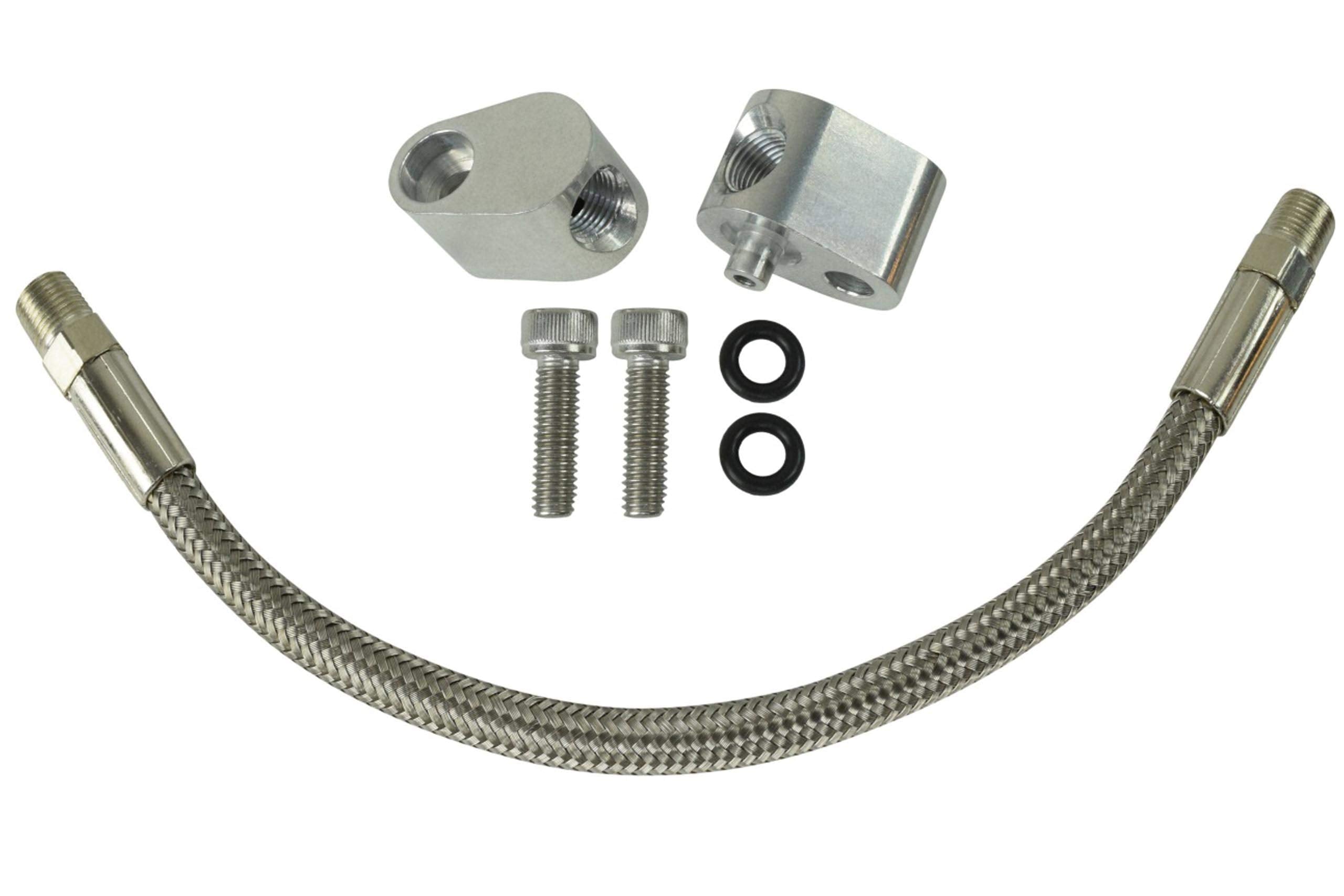Ict Billet Ls Engine 3-Bolt Dbc Dbw Gen 3 Throttle Body Bypass Steel Braided Hose Kit Coolant Crossover Steam Tube Lsx Ls1 Lm7 L
