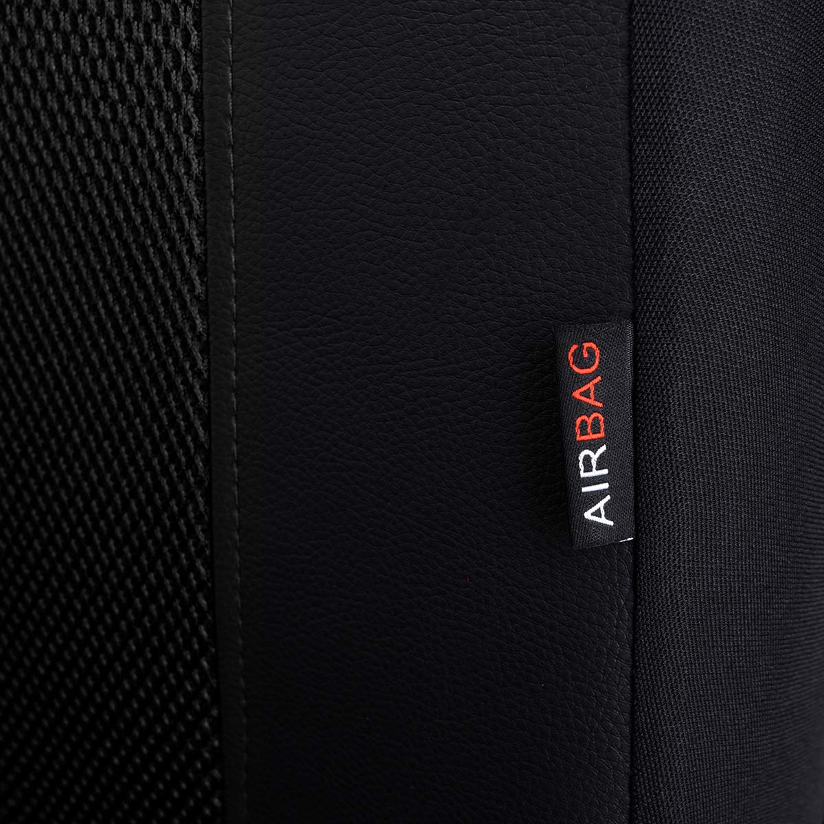 Flying Banner car seat Covers Full Set Faux Leather Air Mesh Breathable Man Lady Airbag Compatible Rear Bench Split 40/60 50/50
