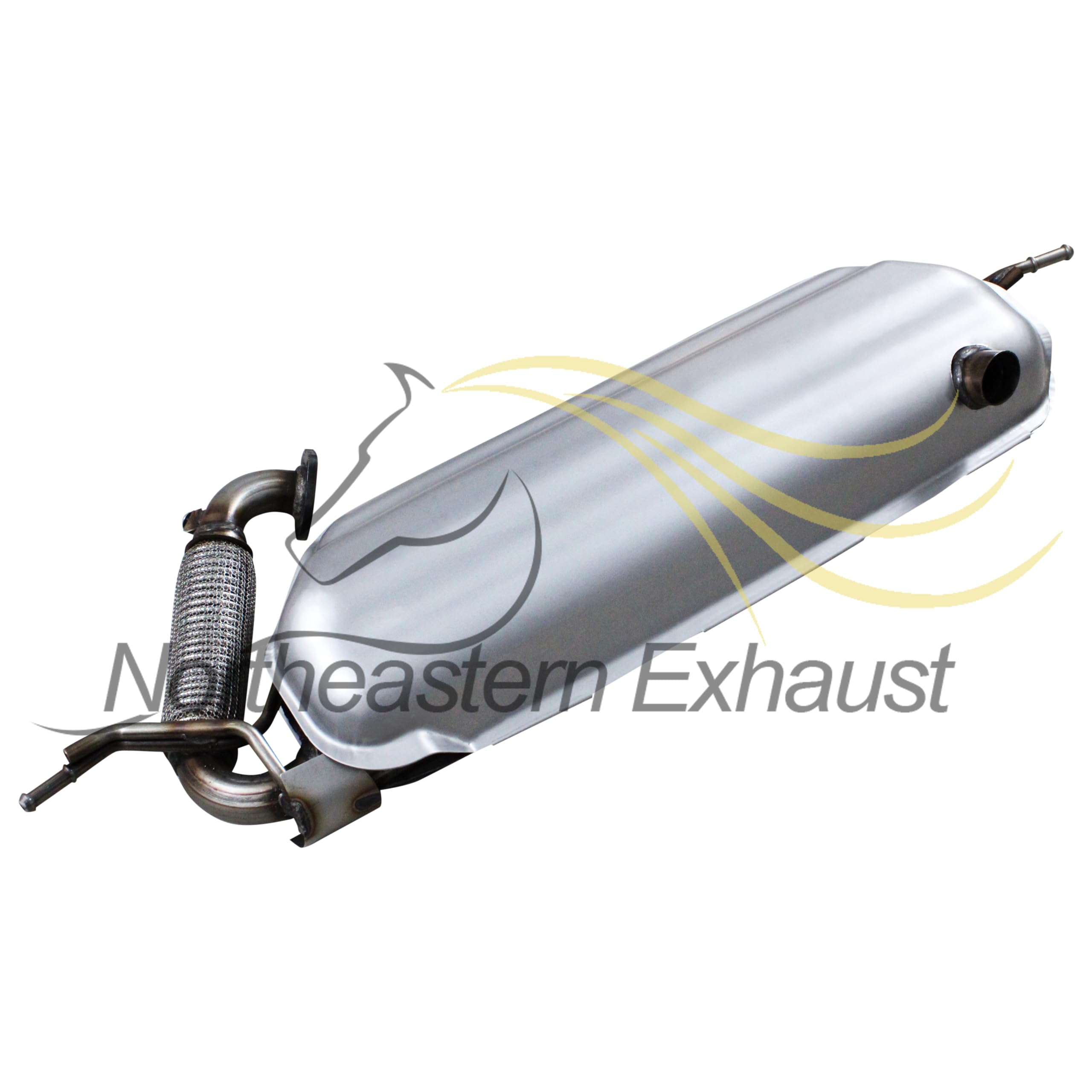 Northeastern Exhaust Stainless Steel Rear Muffler for Smart Fortwo 2008-2015 1.0L - Free Gasket & Bolts Included, Silver, Model API 535798