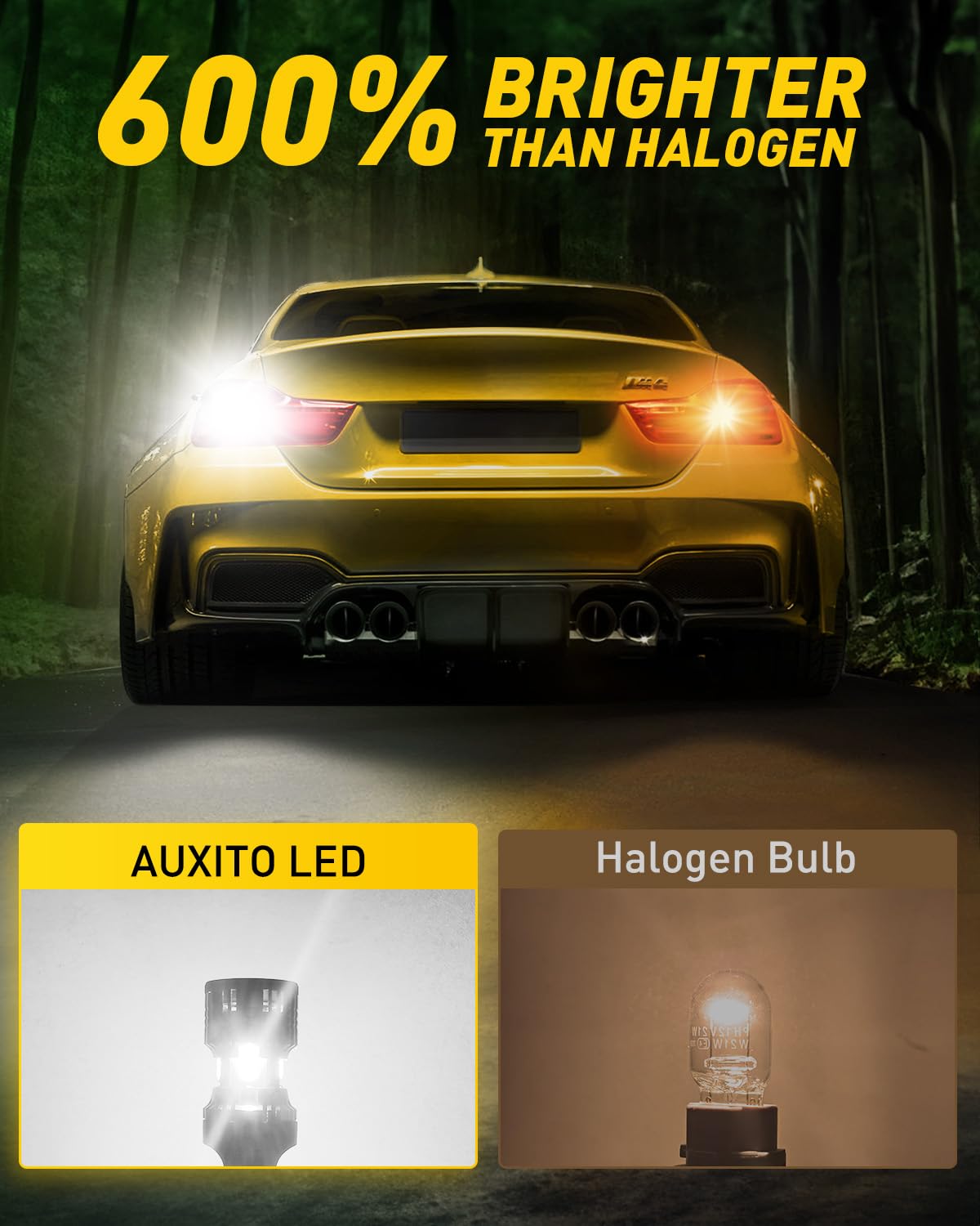 Auxito Canbus 3156 3157 Led Bulbs White 4000Lm Super Bright 3056 3457 4057 4157 With Built-In Resistor For Reverse Backup Parkin