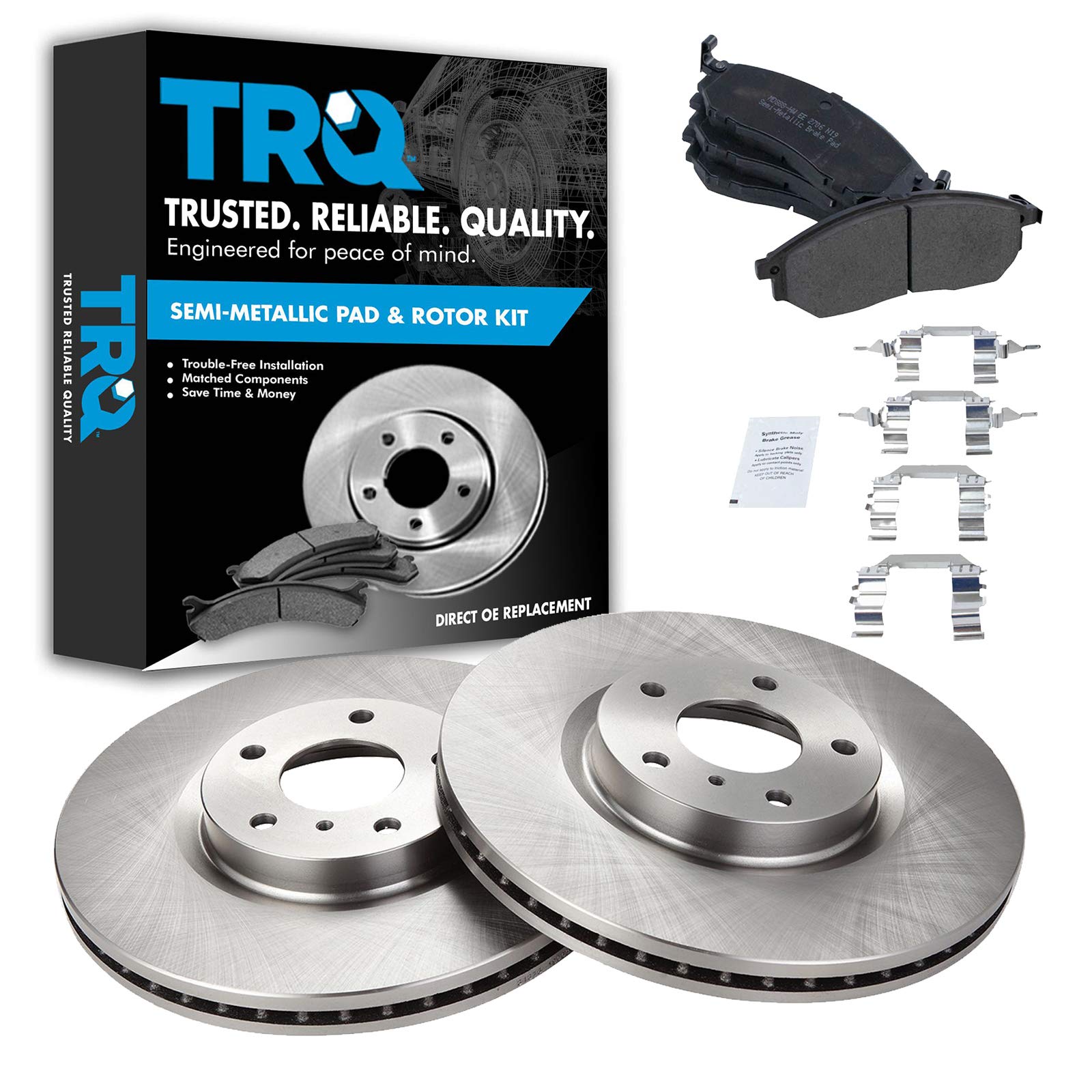Trq Front Semi Metallic Disc Brake Pad & Rotor Kit Set For Nissan Infiniti