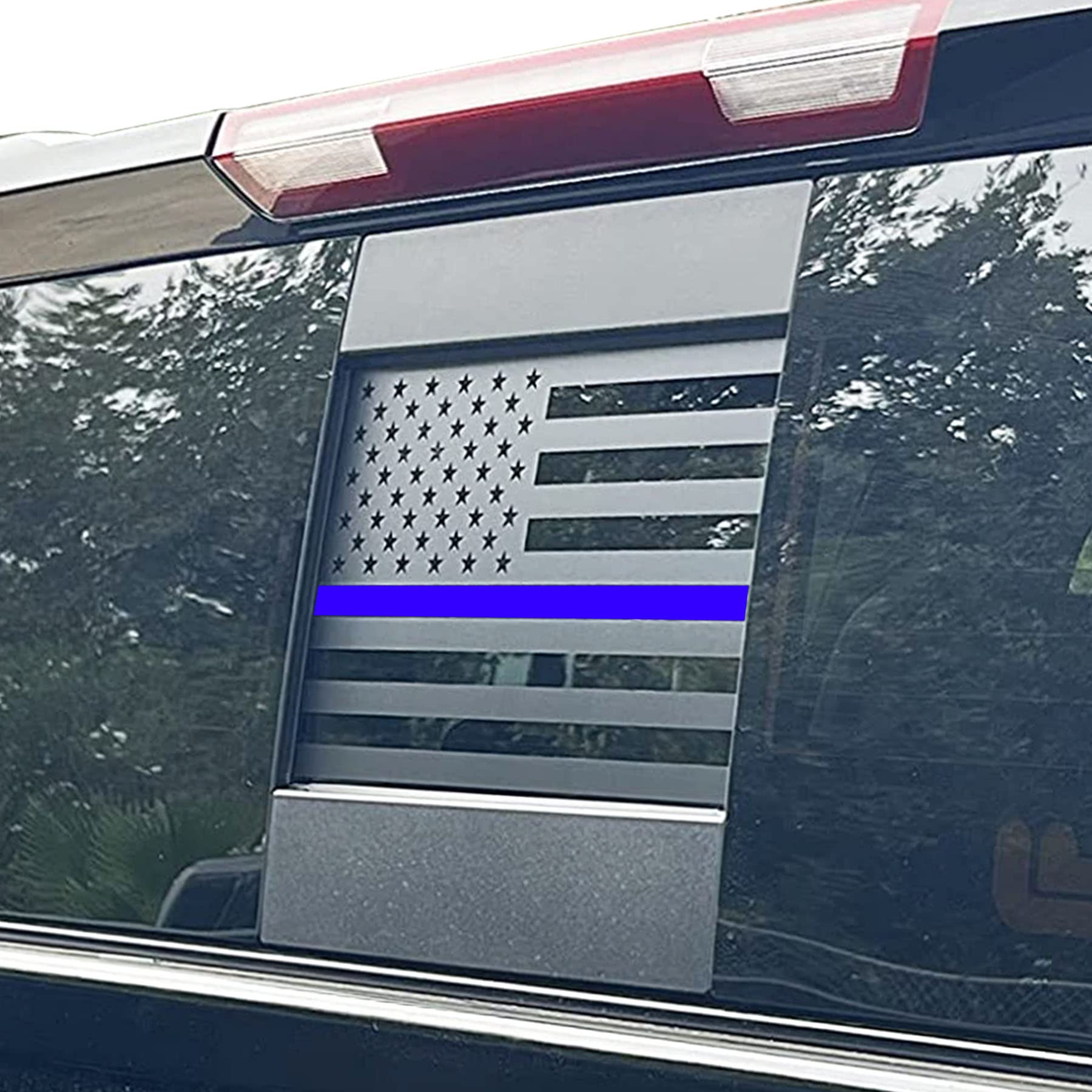 Zxiaochun Rear Middle Window American Flag Decal For Chevy Silverado Gmc Sierra 2019 2020 2021 2022 2023 2024 2025 Back Center S
