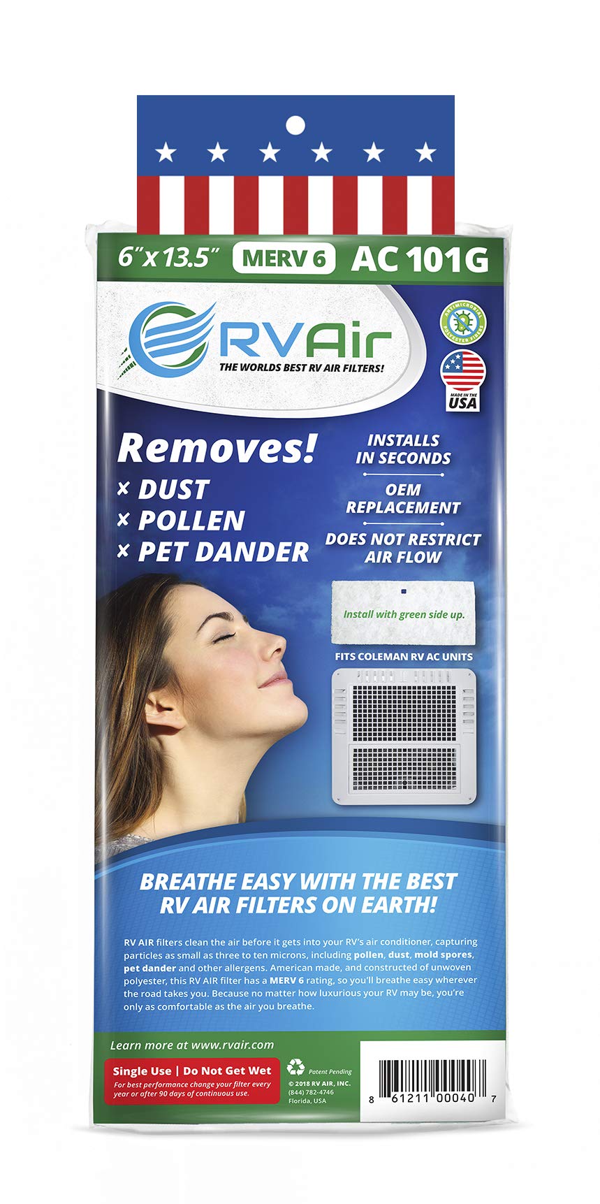 Rv Air Rv Ac Filter - Air Conditioner Replacement Filters - Travel Trailer Accessories - Air Cleaner For Camper - Rv Ac Vent Fil