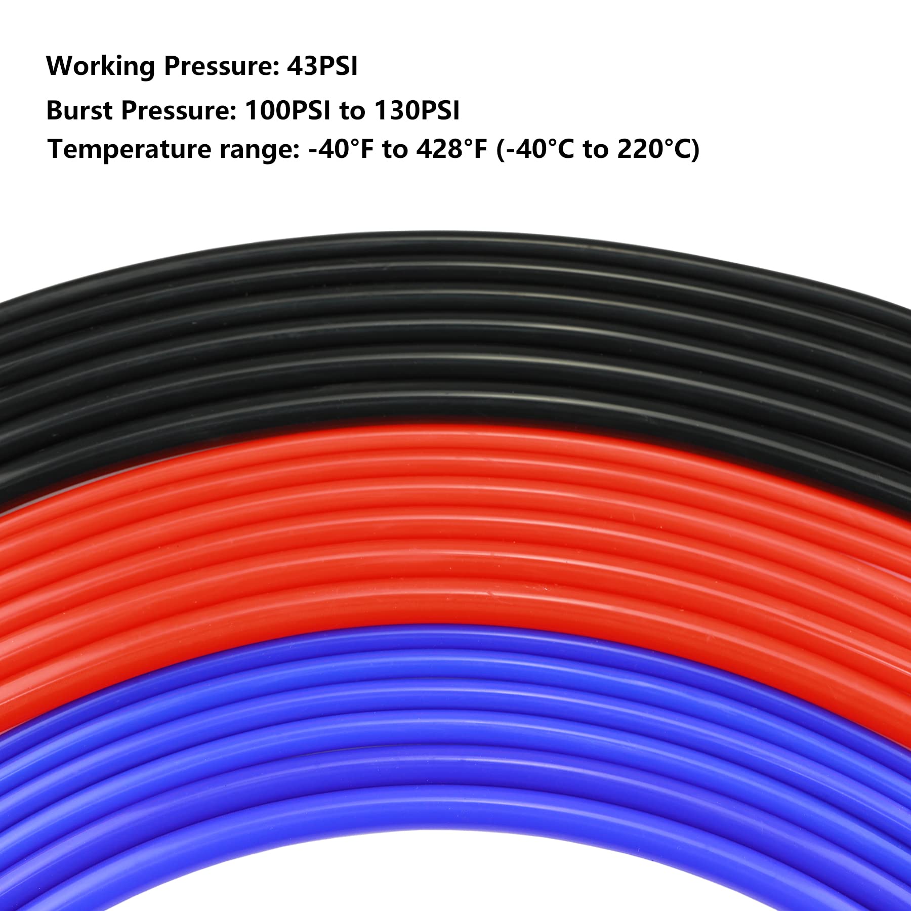 Ucreative 10Ft Id 3/8'' (10Mm) High Temperature Silicone Vacuum Tubing Hose 130Psi Max Pressure Black