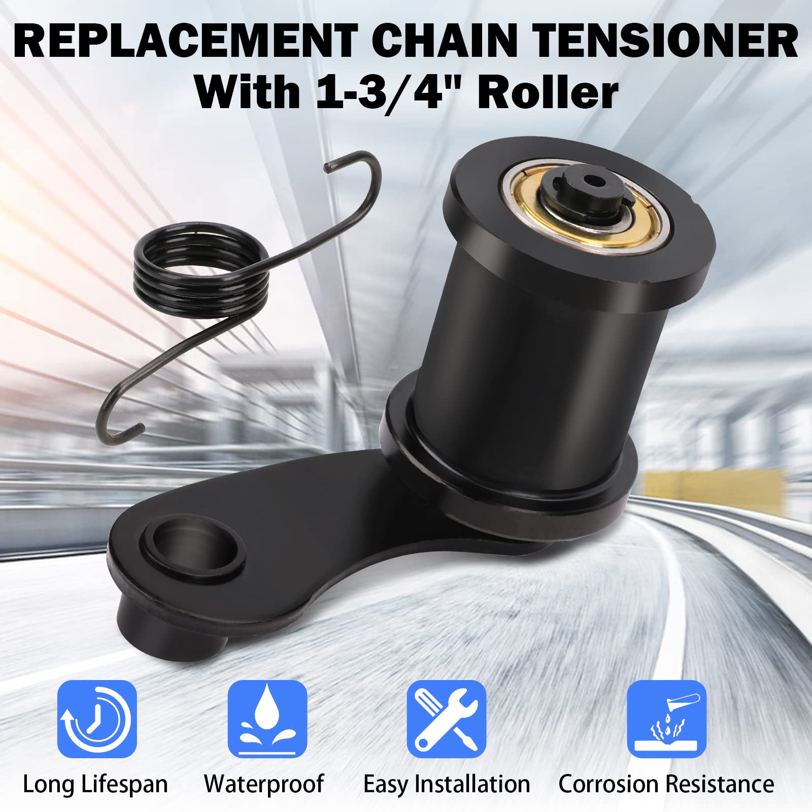 Chain Tensioner with 1-3/4'' Roller for Coleman Mini Bike BT200X CT200U Trail CT200U-EX MiniBike TrailMaster Massimo MB200 Hensi
