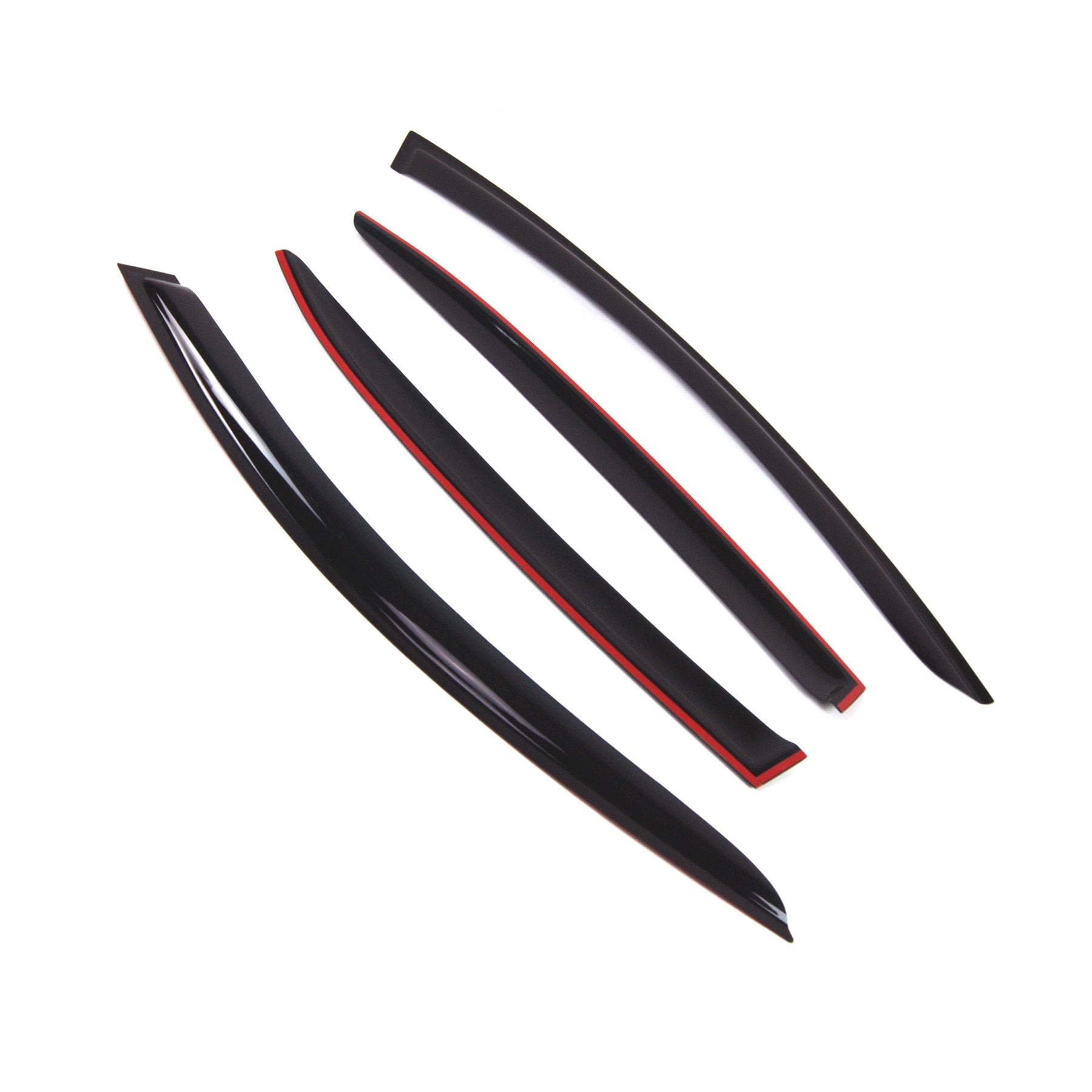 Tuningpros Wd2-772 Dark Smoke 4 Pcs Set Window Visor (Outside Mount) Deflector Rain Guard Compatible With 2014-2016 Mazda Mazda3