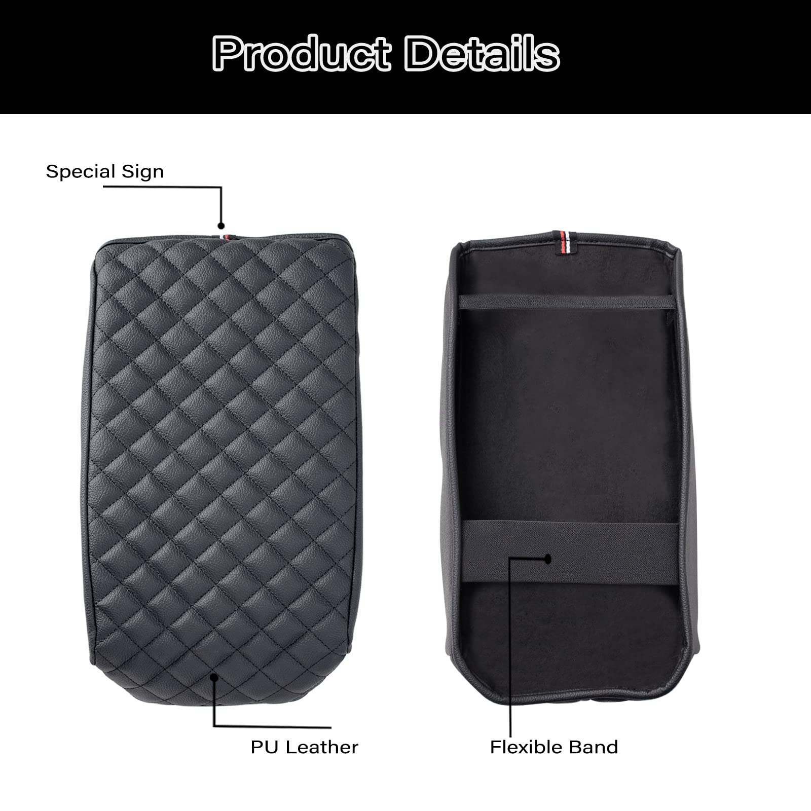 Jkcover Center Console Armrest Cover Compatible With Toyota 4Runner 2010-2022 2023 2024 Truck Accessories Premium Pu Leather Cus