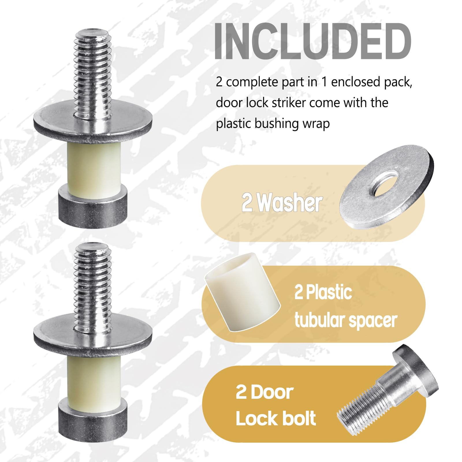Unigt Door Lock Striker 38420 Compatible With Door Lock Bolt For 1971-1991 Gmc Truck Door Bolt Pin Replace Oem 9601750 - Sold In