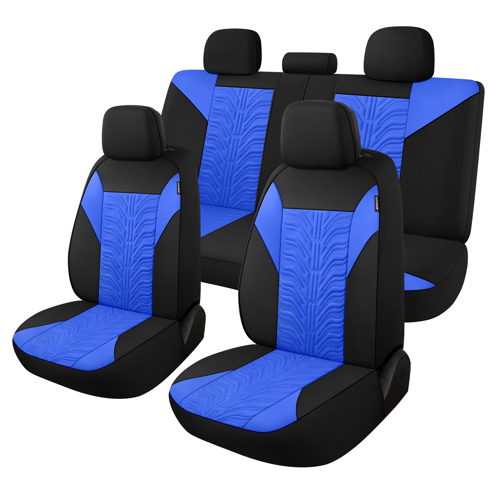 CAROMOP Car Seat Covers Full Set, Washable and Breathable Premium Cloth Seat, Split Bench Seat Covers for Cars, Universal Fit fo