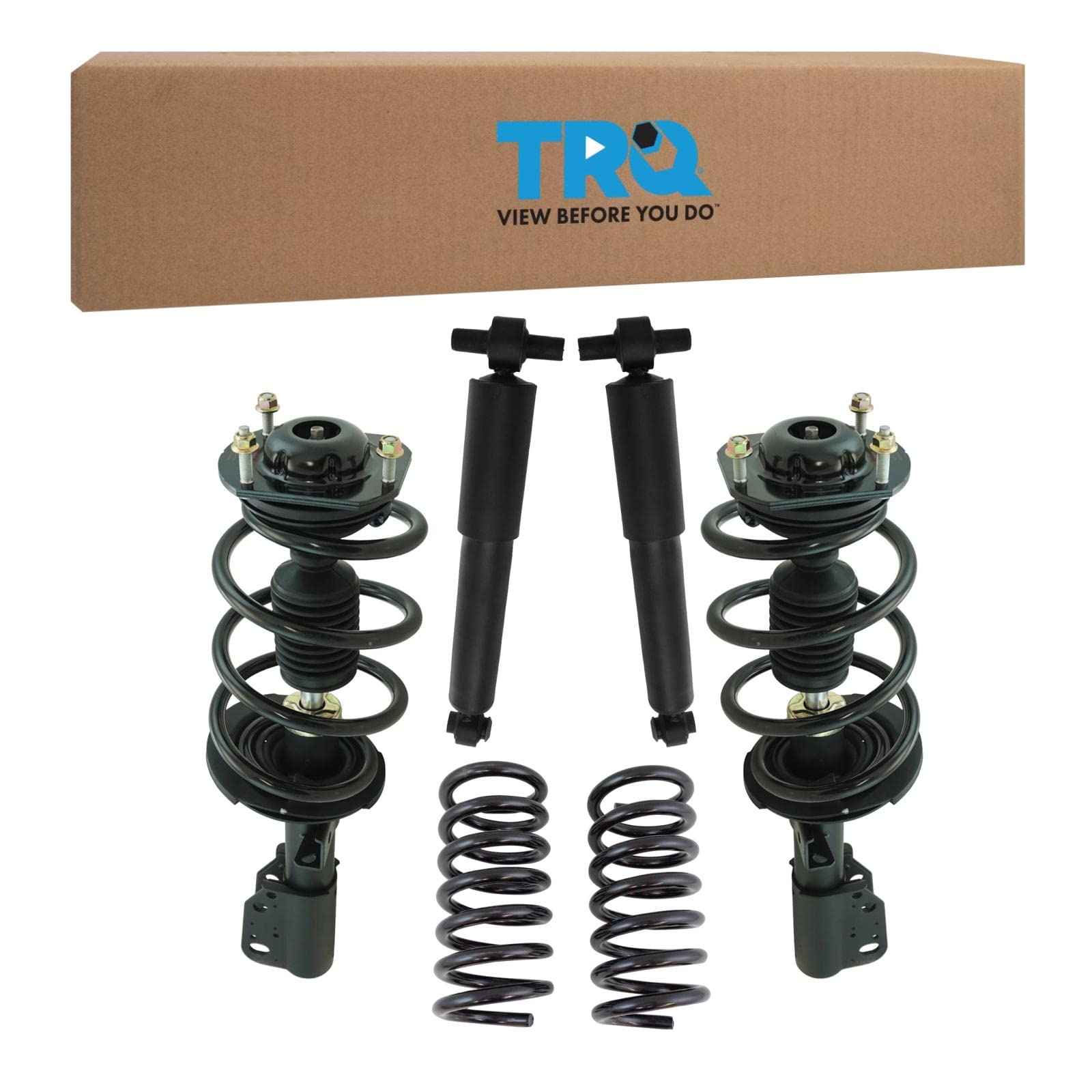 Trq 6 Piece Front & Rear Complete Strut Assembly & Shock Absorber Kit With Rear Coil Spring Kit Set For 2013-2016 Acadia / 2017 
