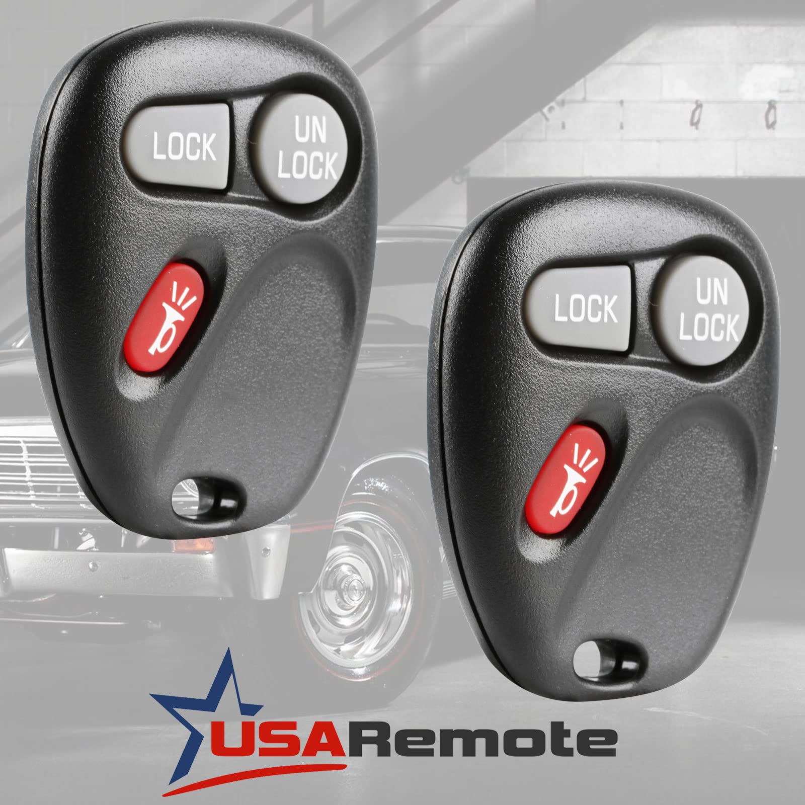 USARemote Key Fob Remote for Cadillac & Chevy - 2-Pack, Plastic, Fits 2001-2002 Models