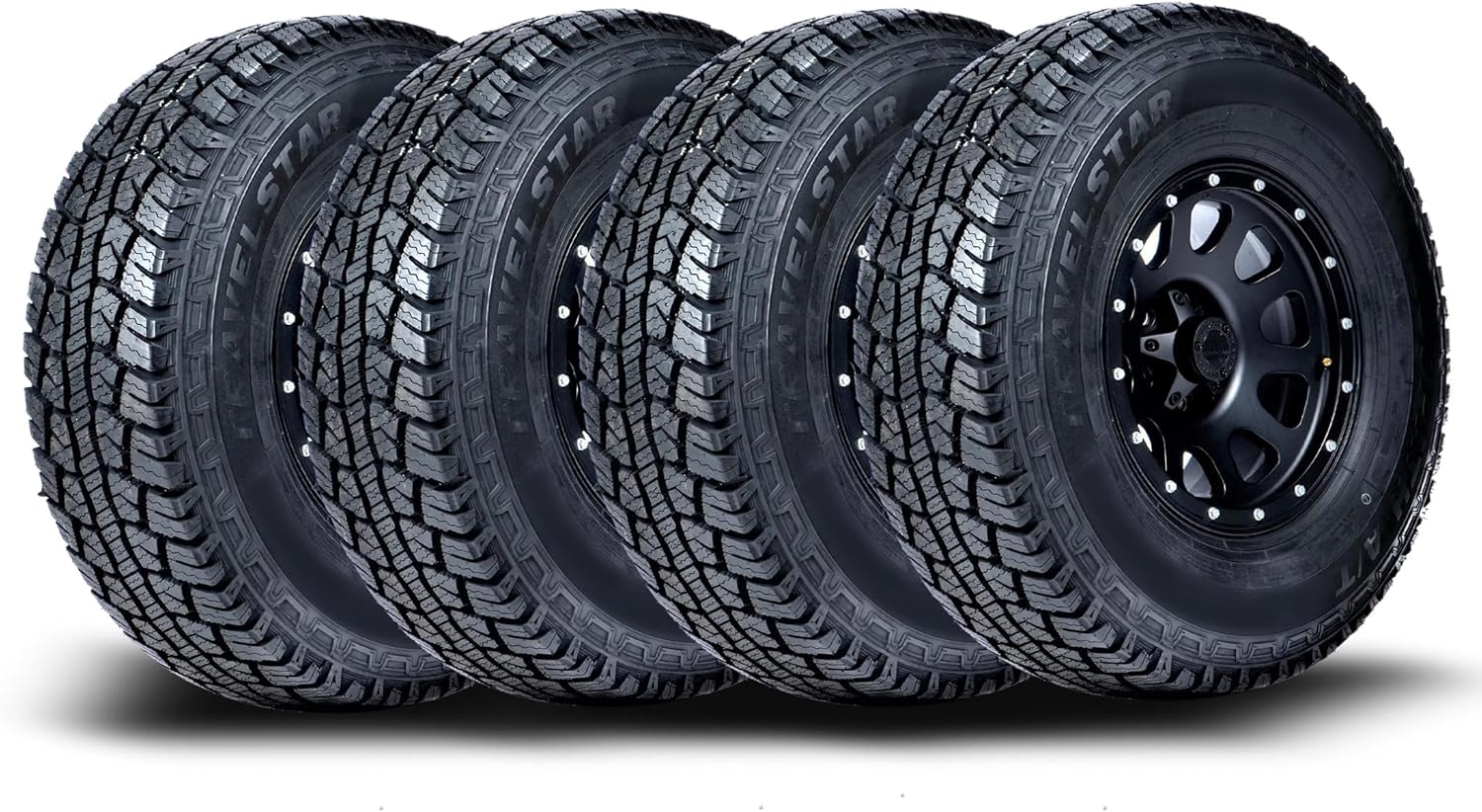 Set Of 4 (Four) Travelstar Ecopath At All Terrain 265/70R17 10 Ply 121S Light Truck Radial Tire + Road Hazard Warranty Included