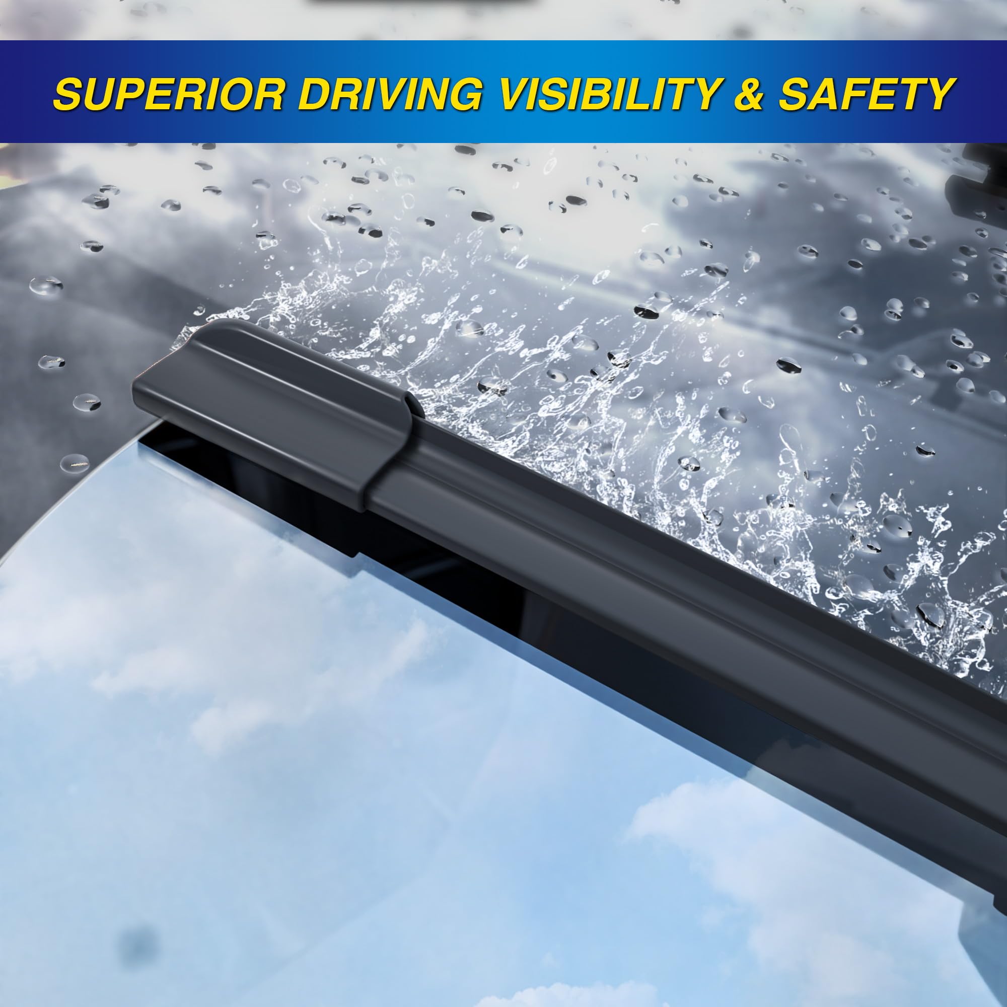 5 Plus Windshield Wiper Blades Replacement For 2023-2018 Jeep Wrangler Windshield Wipers (Pack Of 3), Automotive Replacement Win
