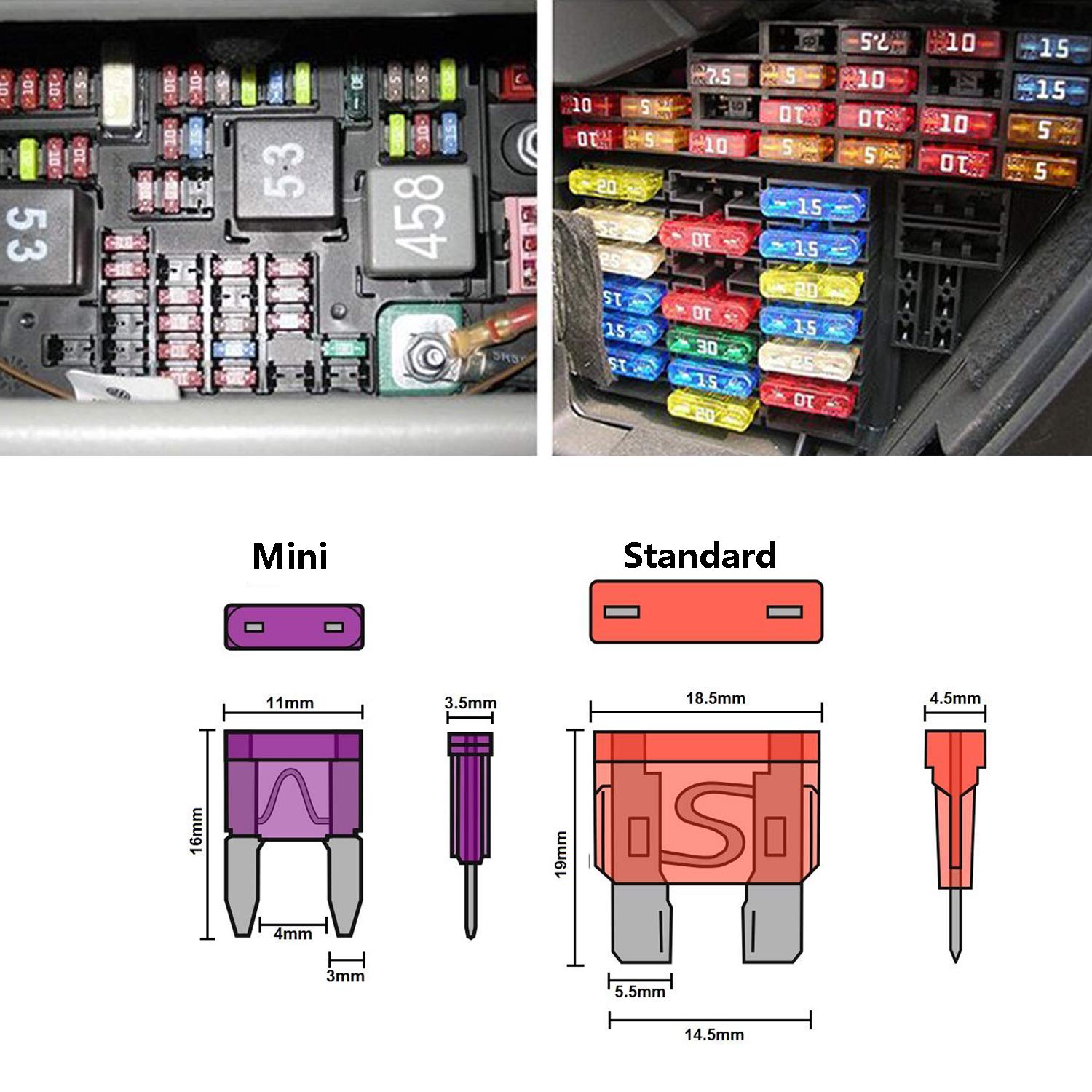 140 Pcs Fuses Automotive Kit - Blade Auto Fuse Assortment Standard And Mini Car Fuse For Marine, Rv, Camper, Boat, Truck (5A 7.5