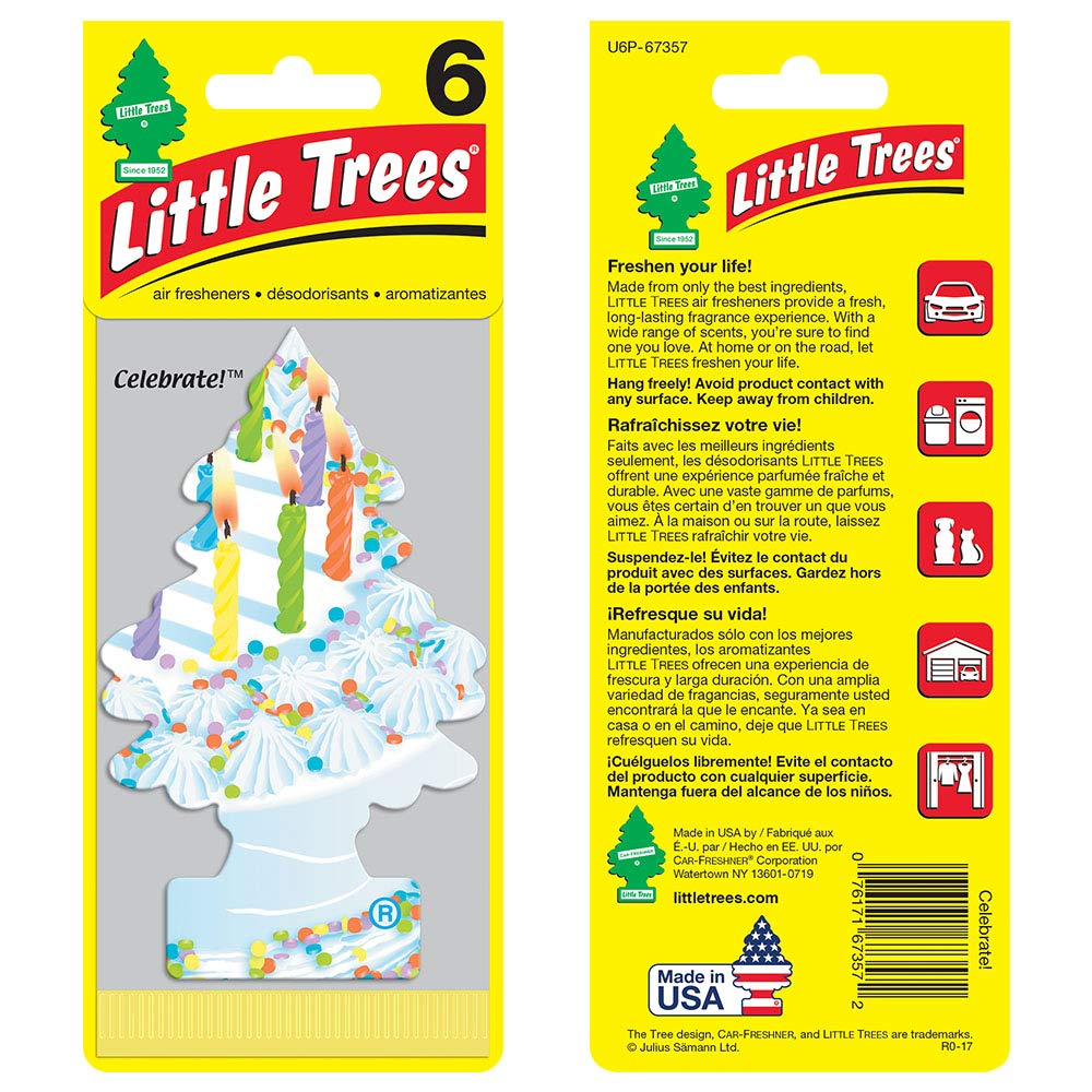 Little Trees Air Fresheners Car Air Freshener. Hanging Tree Provides Long Lasting Scent For Auto Or Home. Celebrate!, 24 Air Fre