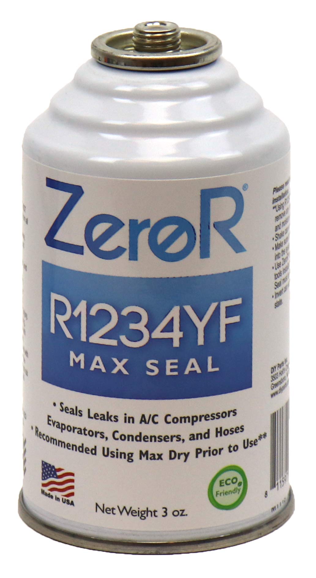 ZeroR Repair Kit for R1234YF Refrigerant AC Systems | Max Seal, Max Dry & Oil Charge