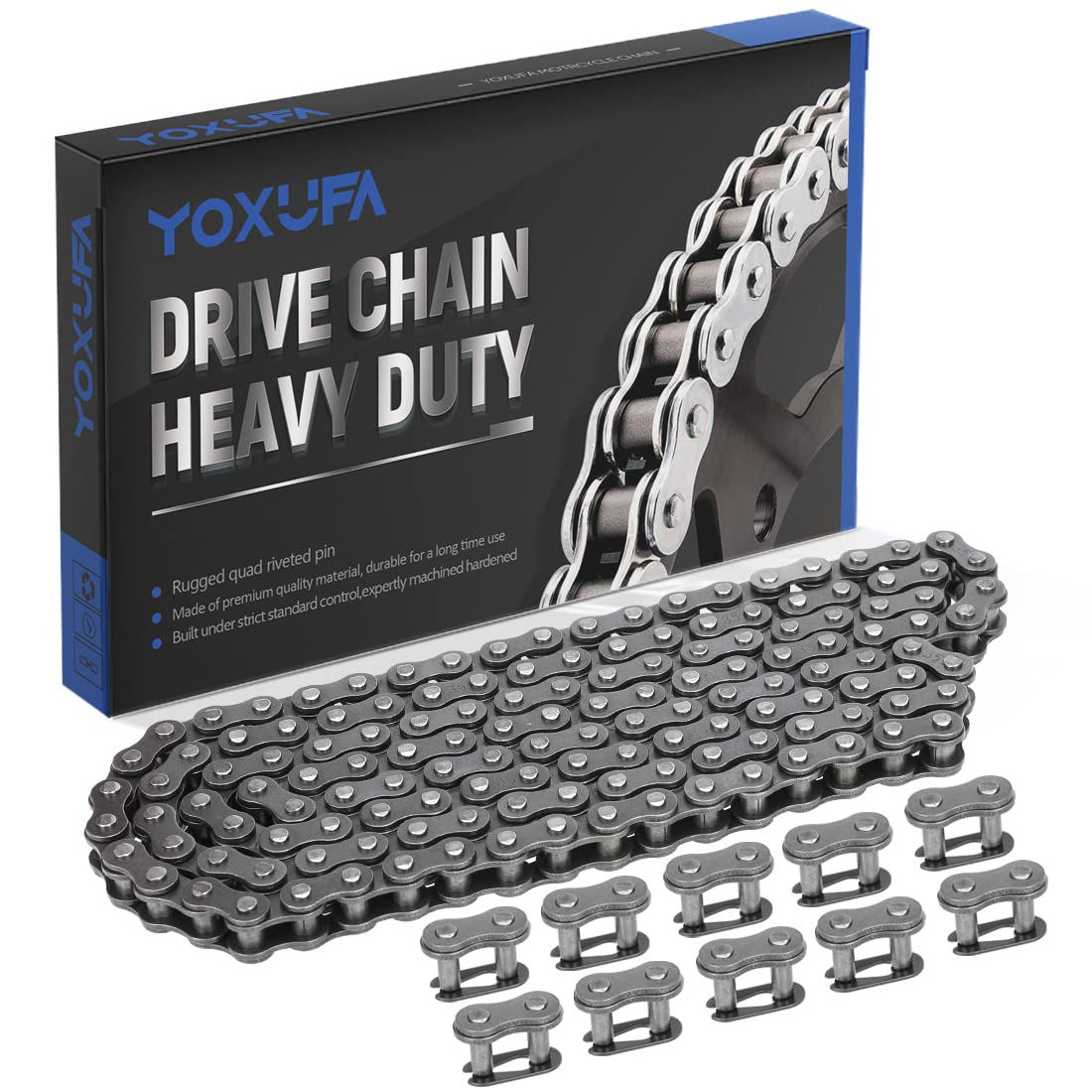 Yoxufa #35 Drive Chain 140 Links For 79Cc 79.5Cc 97Cc 100Cc 212Cc Predator Coleman Ct100U Cc100X Baja Doodle Bug Dirt Bug Racer 