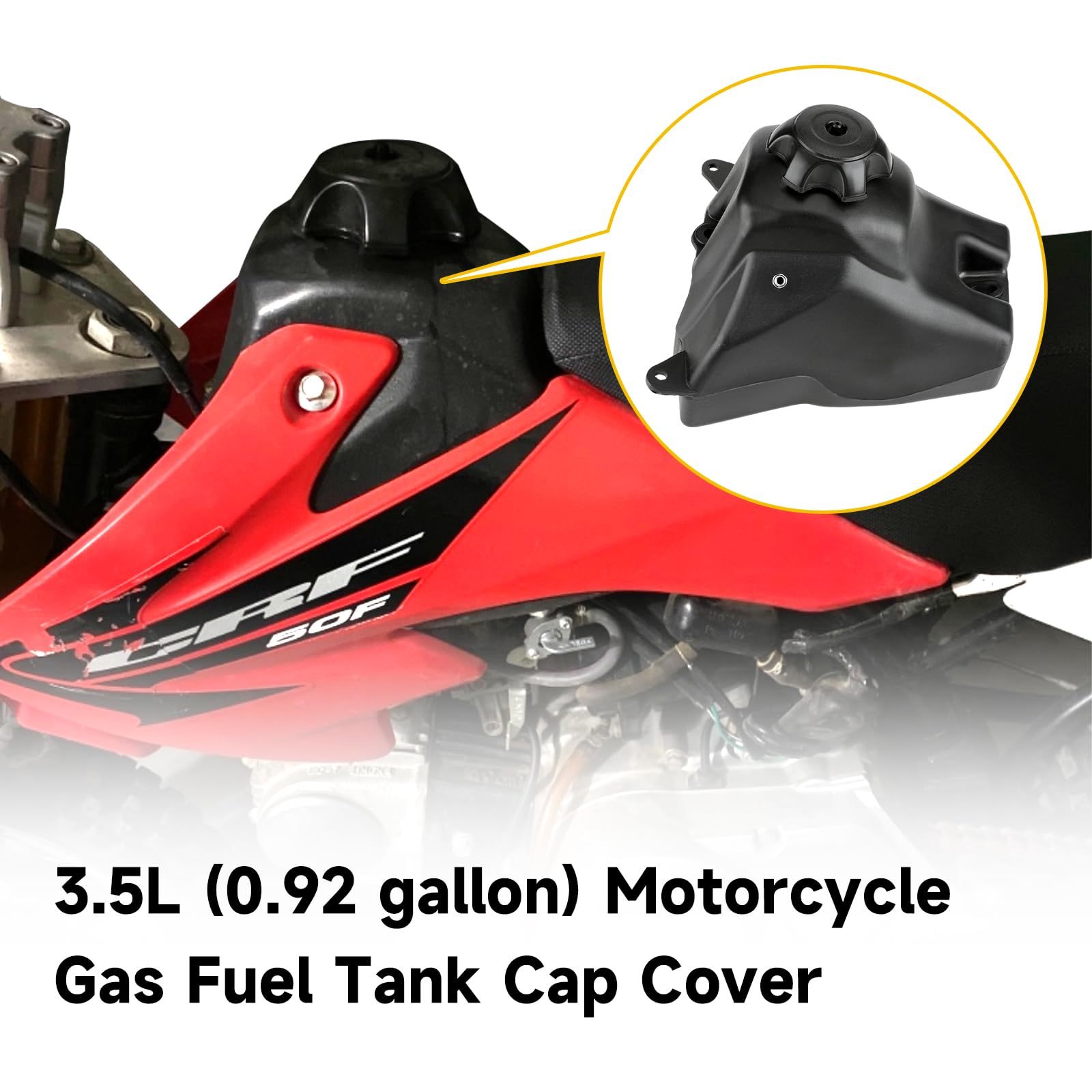 HIAORS Gas Fuel Tank for Honda CRF50 XR50 50cc 70cc 90cc 110cc 125cc SSR TaoTao Chinese Pit Dirt Bike Baja DR49 Coolster Kayo Ro