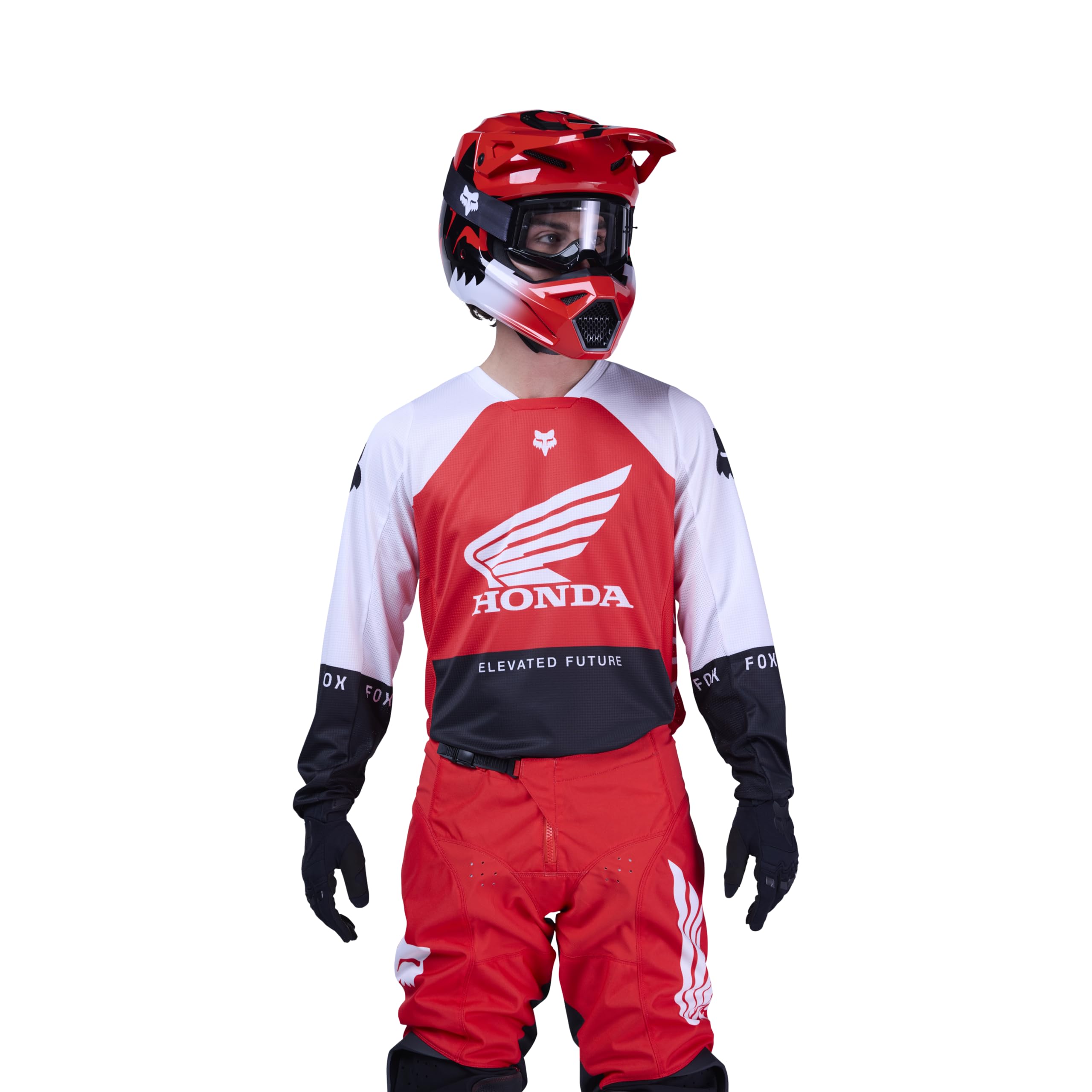 Fox Racing Mens 180 Honda Motocross Dirt Bike Jersey, Fluorescent Red, Small