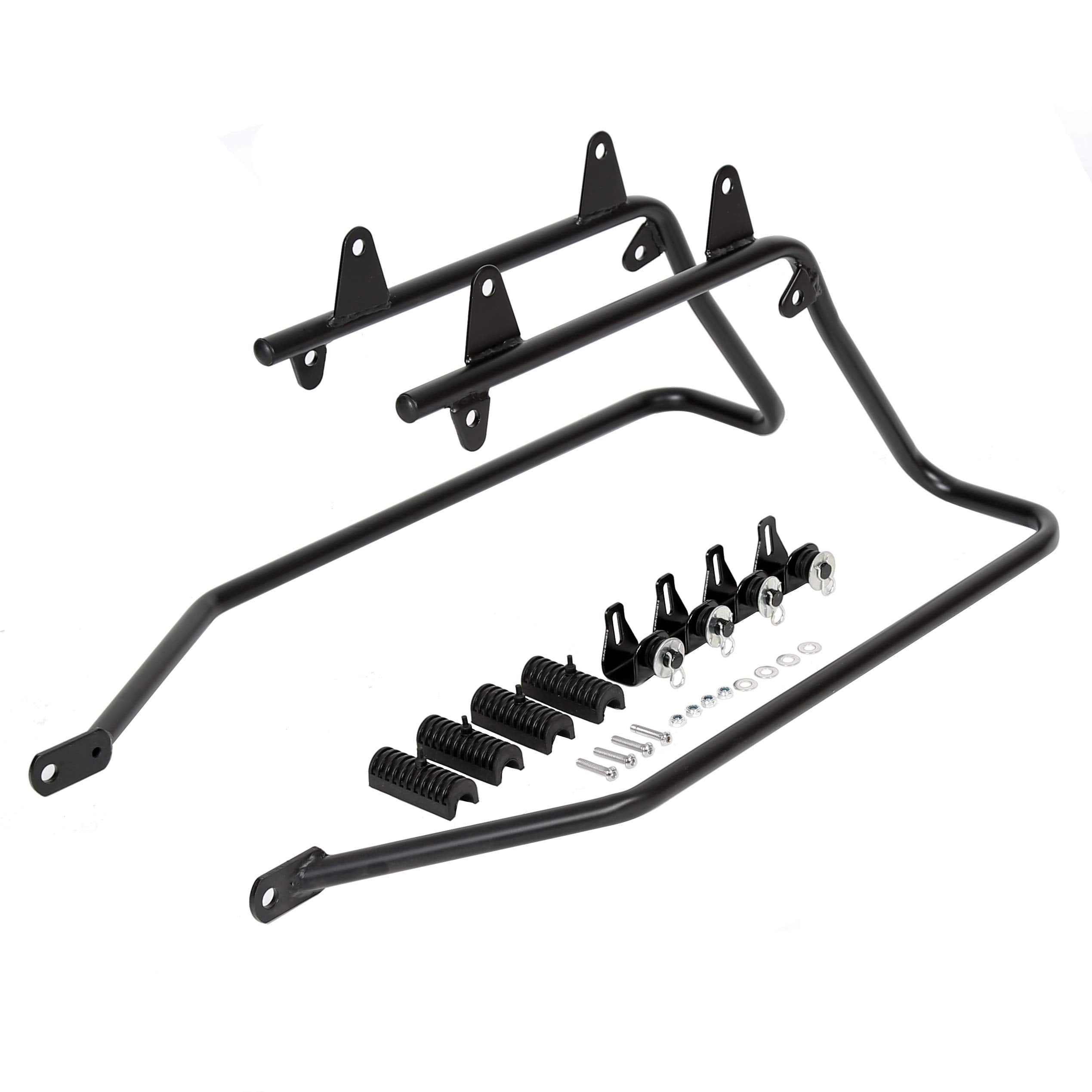 KUAFU Saddlebag Conversion Bracket for Harley Davidson Heritage Softail, Black, Medium, Model BL674, Metal/Rubber Construction