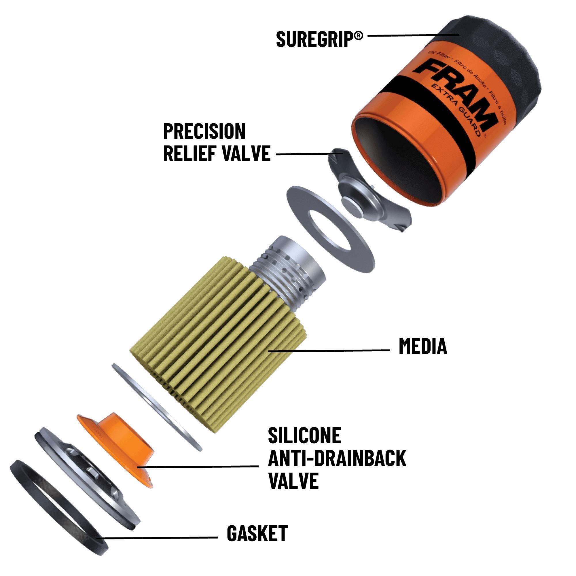 Fram Extra Guard Ph2951, 10K Mile Change Interval Spin-On Oil Filter