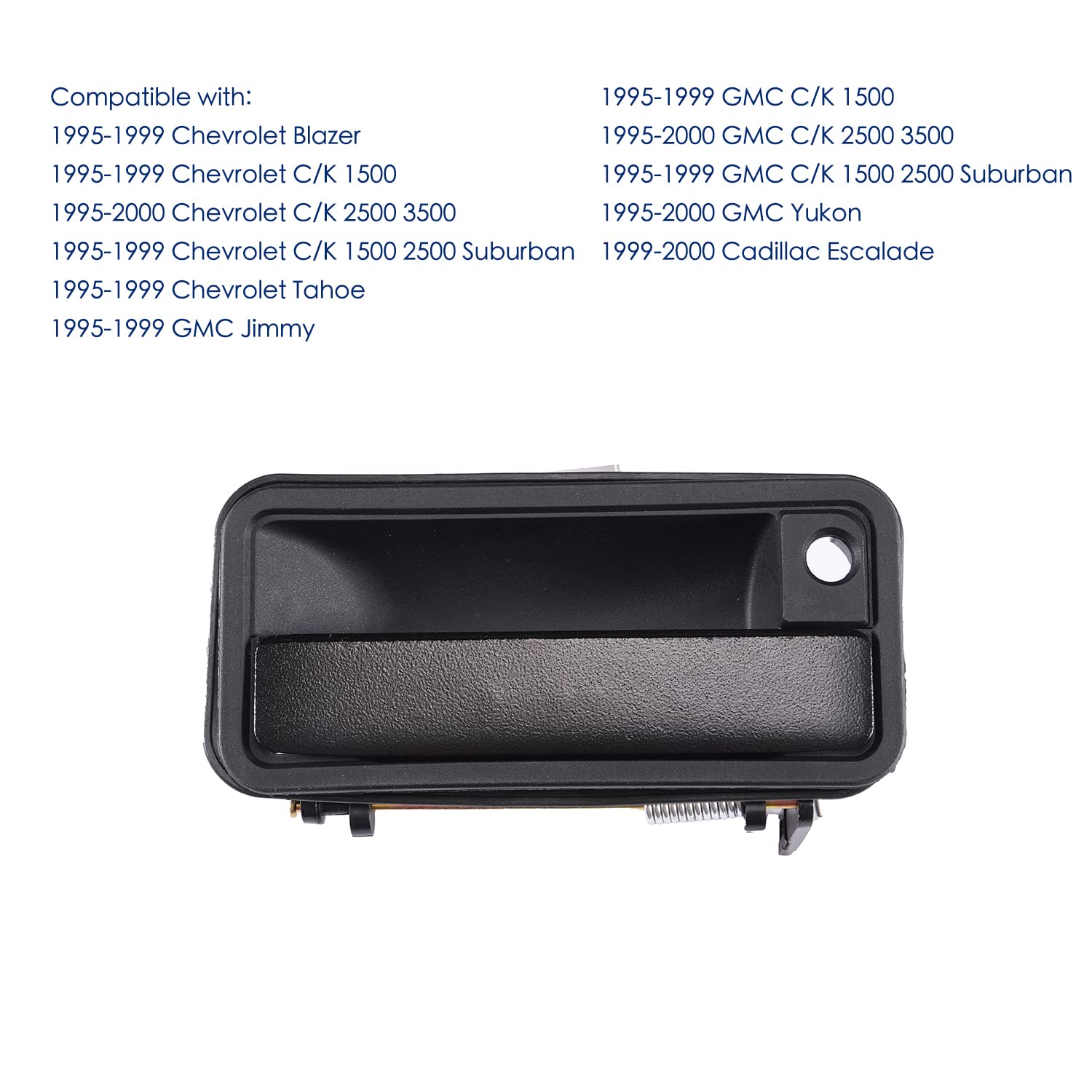 Lcyolada 2Pcs Metal Exterior Door Handle for 1988-2000 Chevy GMC C1500 C2500 C3500 K1500 K2500 K3500 Tahoe Yukon Suburban Pickup