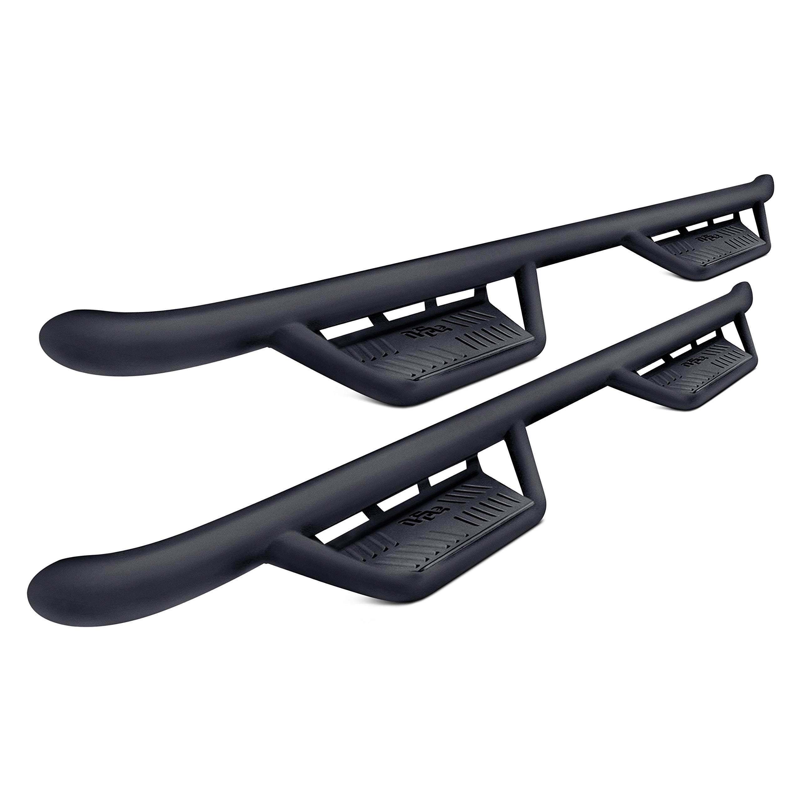 Realtruck Podium Lg Steps For Nissan Frontier | Cab Length, Stainless Steel, Textured Black | Hpn2273Cc-Tx | Fits 2022-2024 Nissan Frontier Crew Cab,