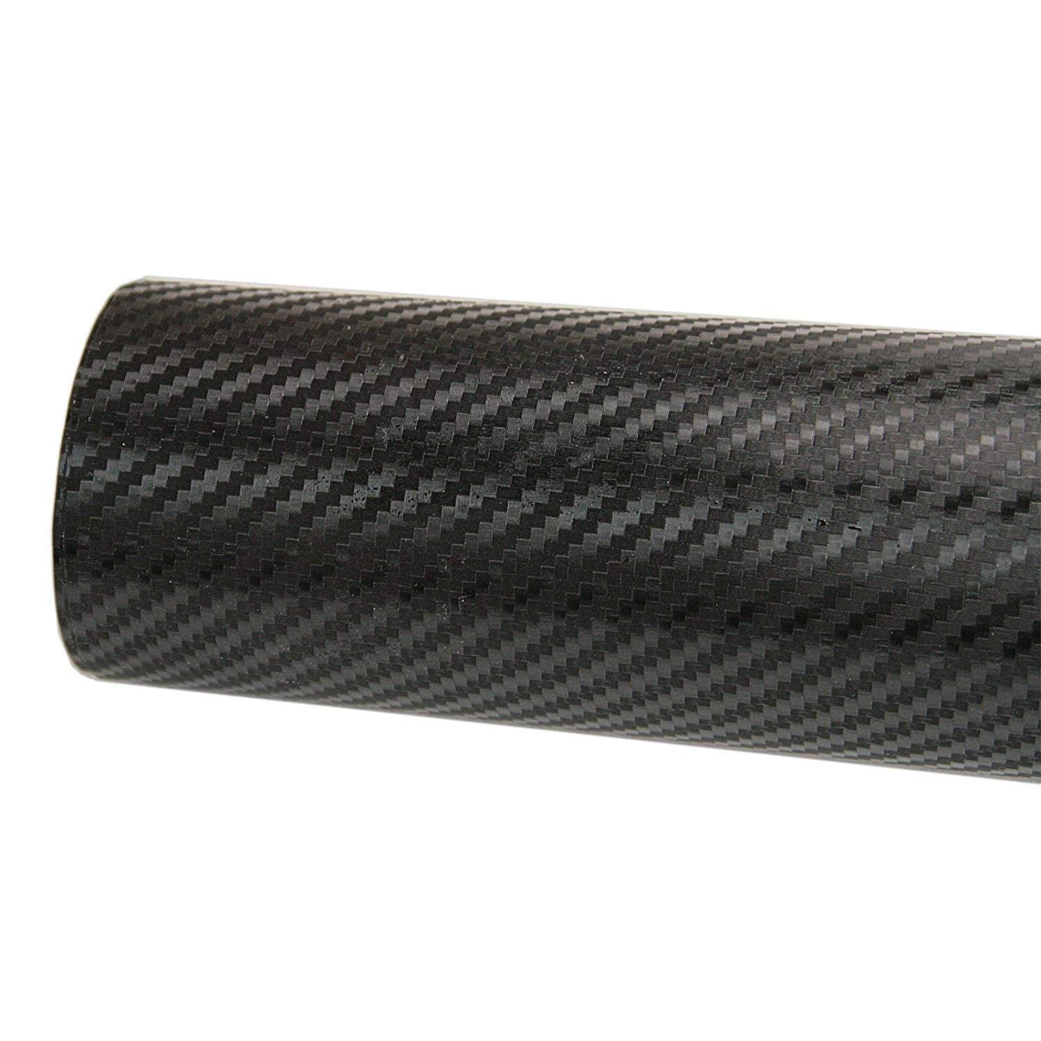 Lzlrun 3D Carbon Fiber Vinyl Wrap 1.5Ft X 5Ft - Outdoor Rated For Automotive Use Knife + Hand Tool