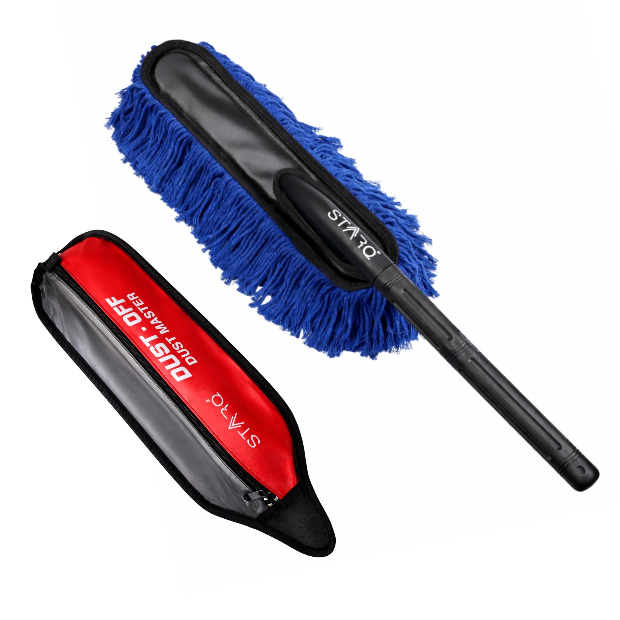 Starq Dust Master LintFree Car Duster With Protective Cover, ScratchFree Long Handle Cleaning Brush For Car Interior & Exterio