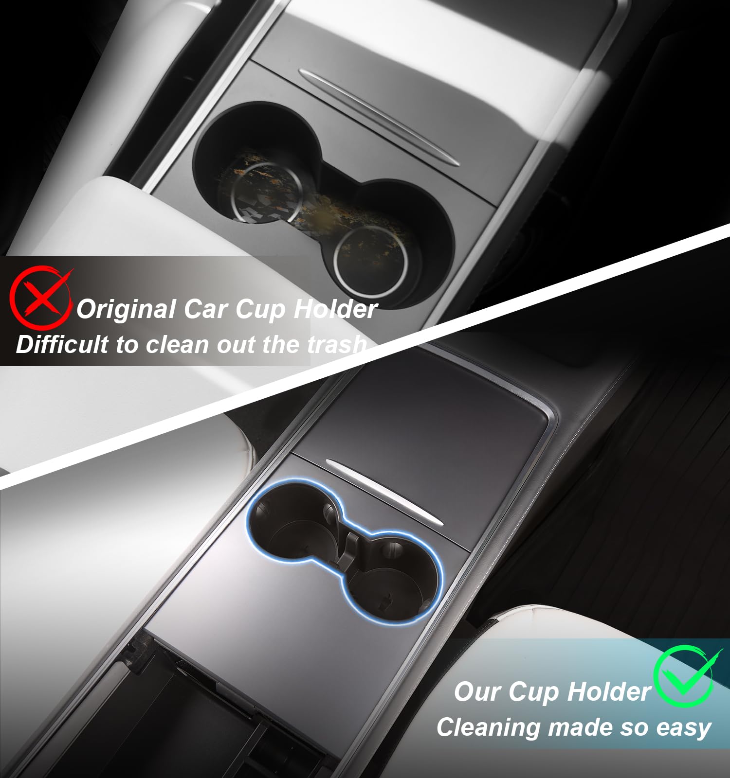 WinDu 5PCS Model 3 Model Y Center Console Organizer Tray Compatible for Tesla 2021-2024 Model Y and 2021-2023 Model 3 Accessorie