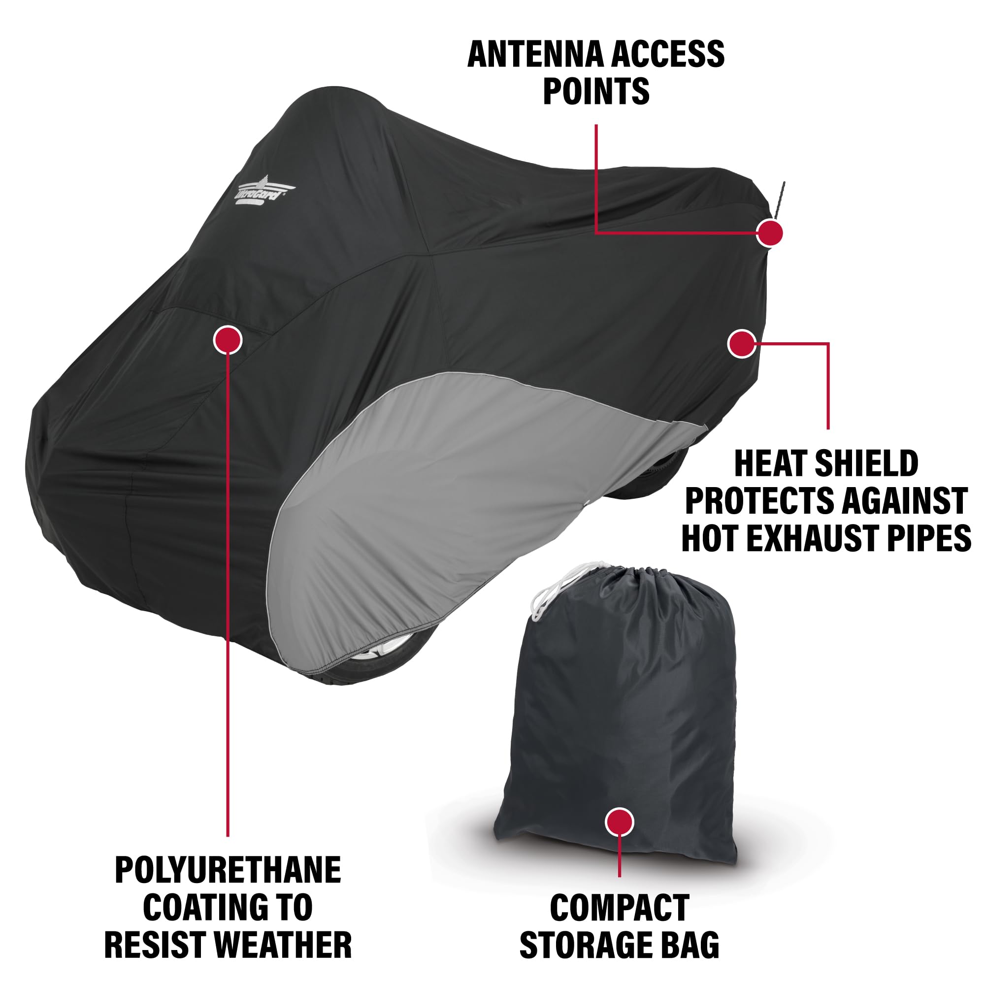 Ultragard Canam Spyder F3-T/Ltd Full Cover With Windshield Liner & Exhaust Heat Shield - Durable Polyurethane Coated, Reflective