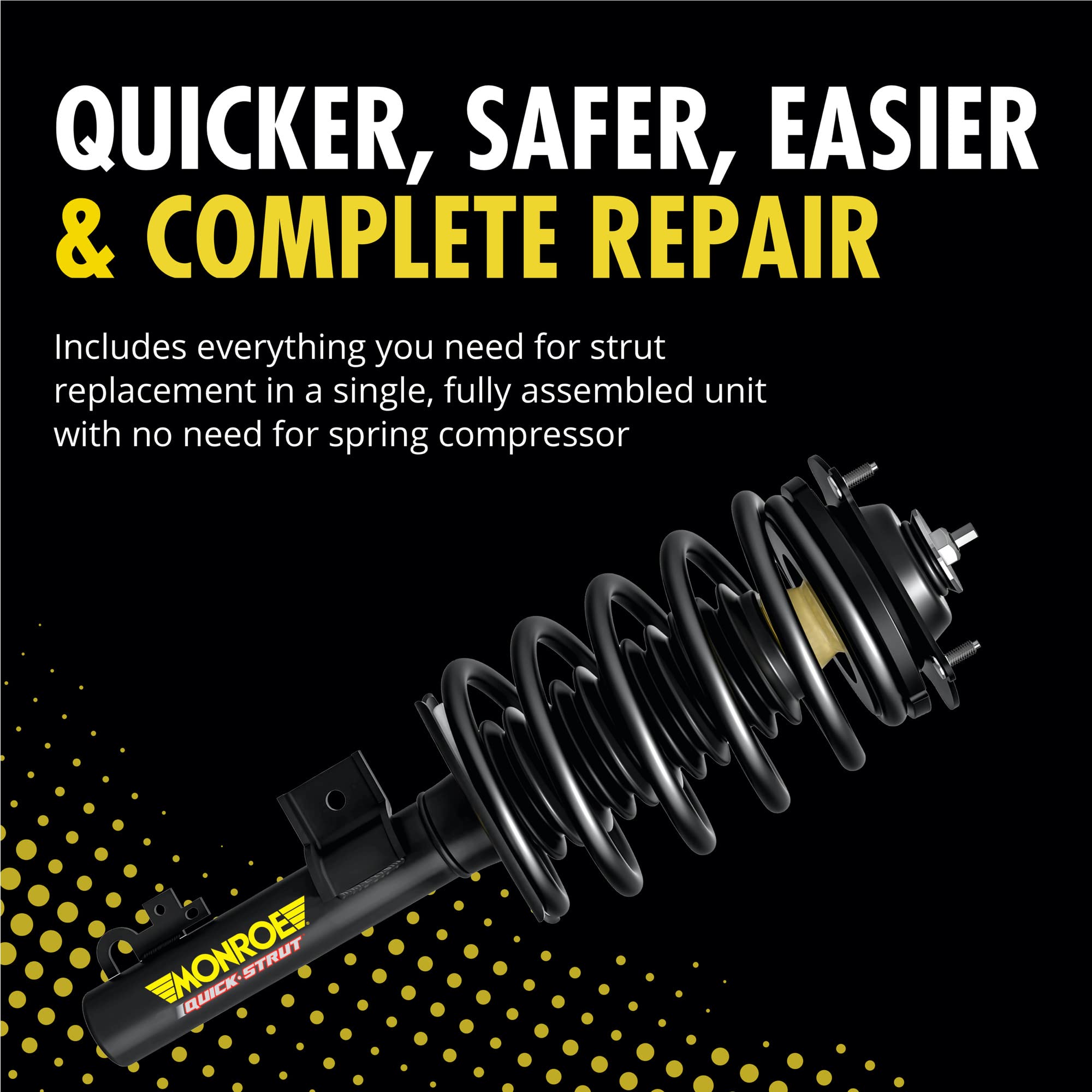 Monroe Quick-Strut 172945 Suspension Strut And Coil Spring Assembly For Mazda 5